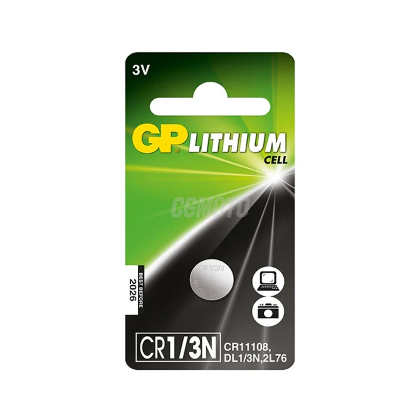 1 batteria a bottone al litio CR1/3N 3 V 