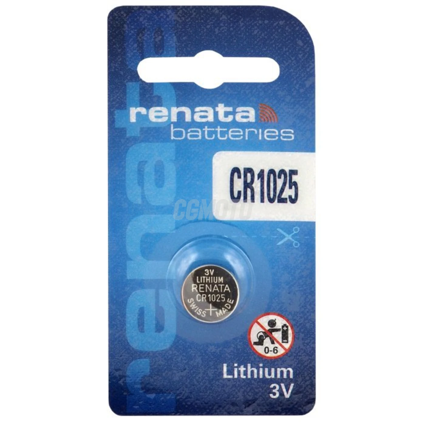 1 batteria a bottone al litio CR1025 3 V 30 mAh