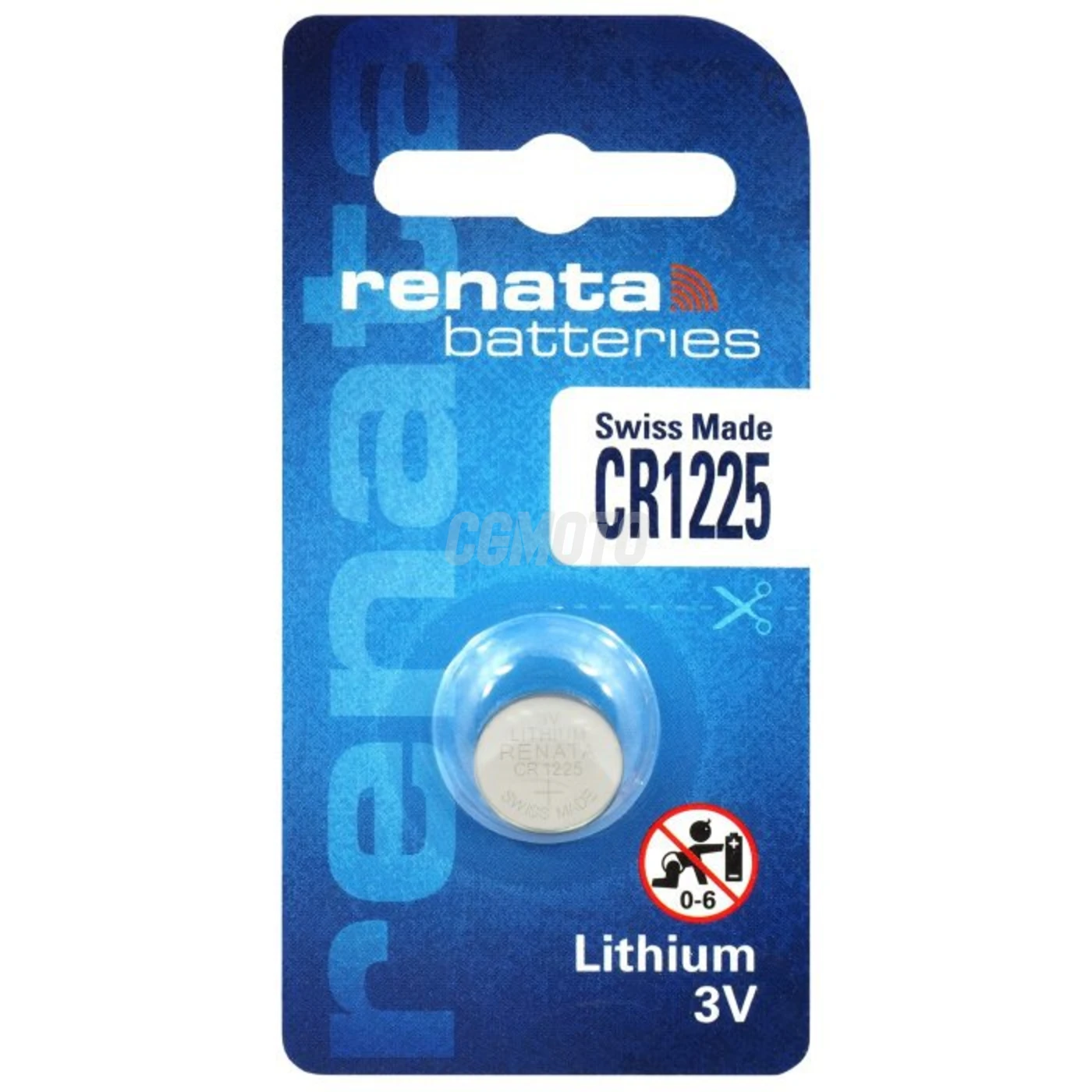 1 batteria a bottone al litio CR1225 3 V 48 mAh