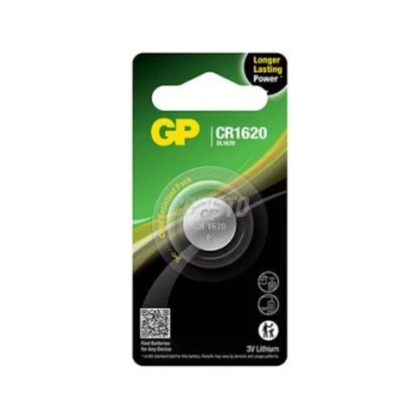 1 batteria a bottone al litio CR1620 3 V 