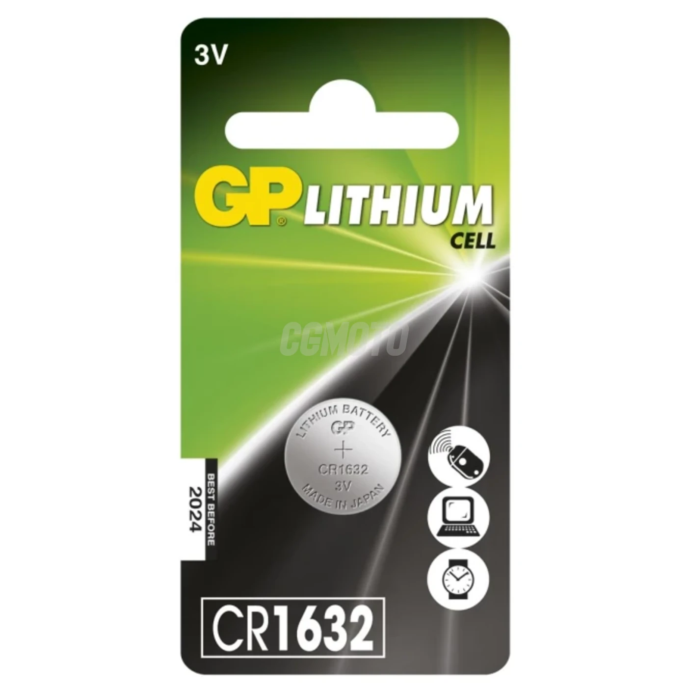 1 batteria a bottone al litio CR1632 3 V 