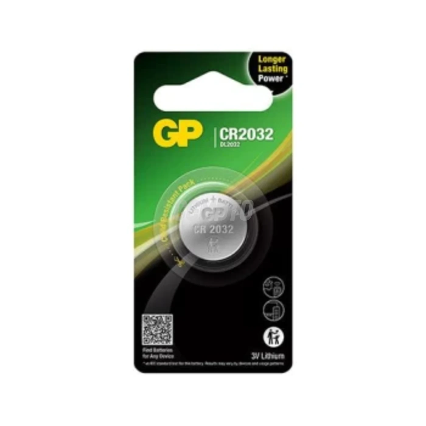 1 batteria a bottone al litio CR2032 3 V 