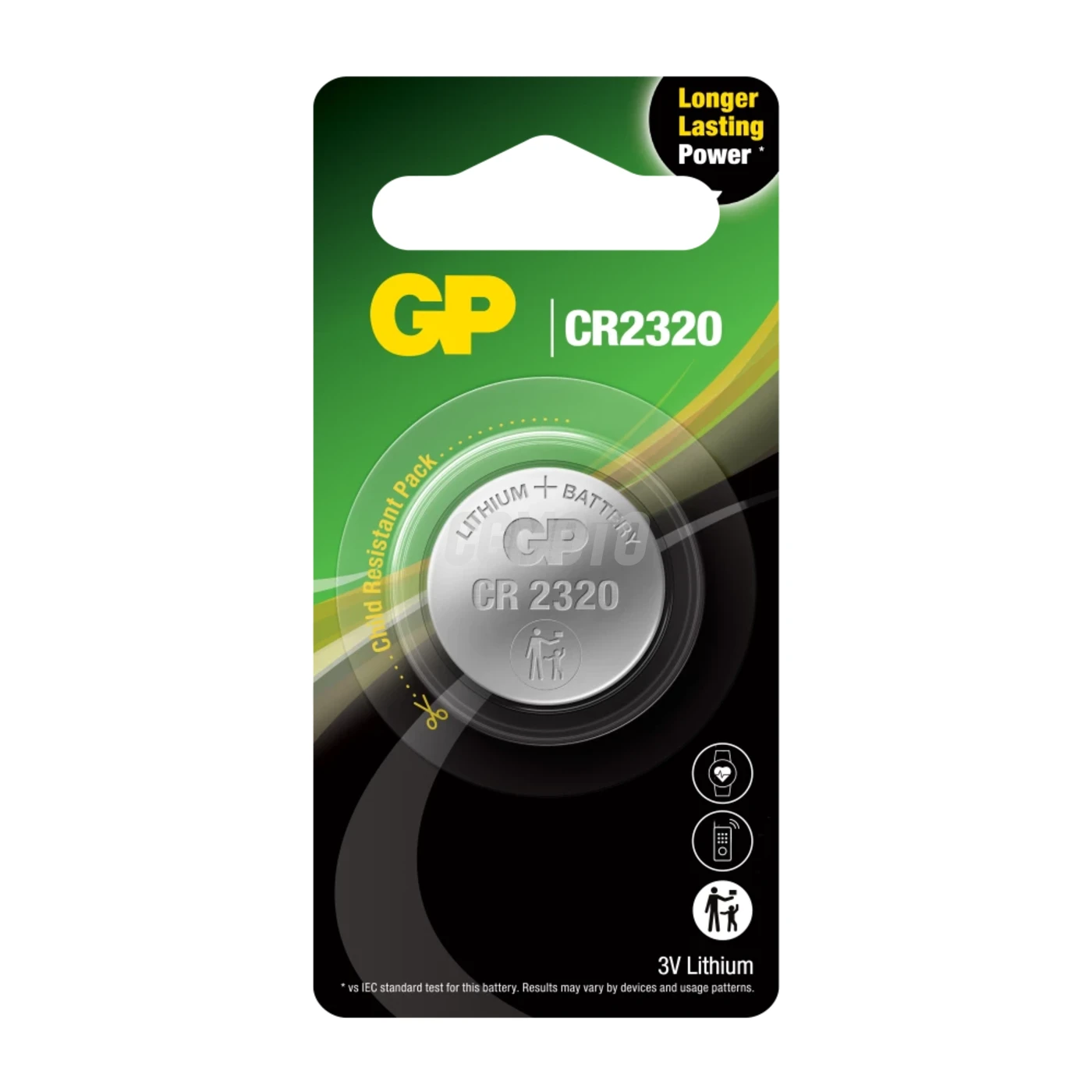 1 batteria a bottone al litio CR2320 3 V 