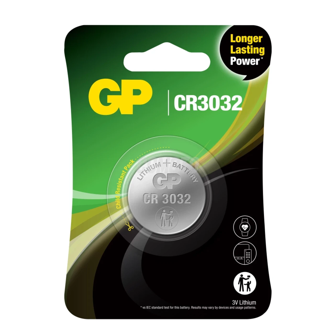 1 batteria a bottone al litio CR3032 3 V 