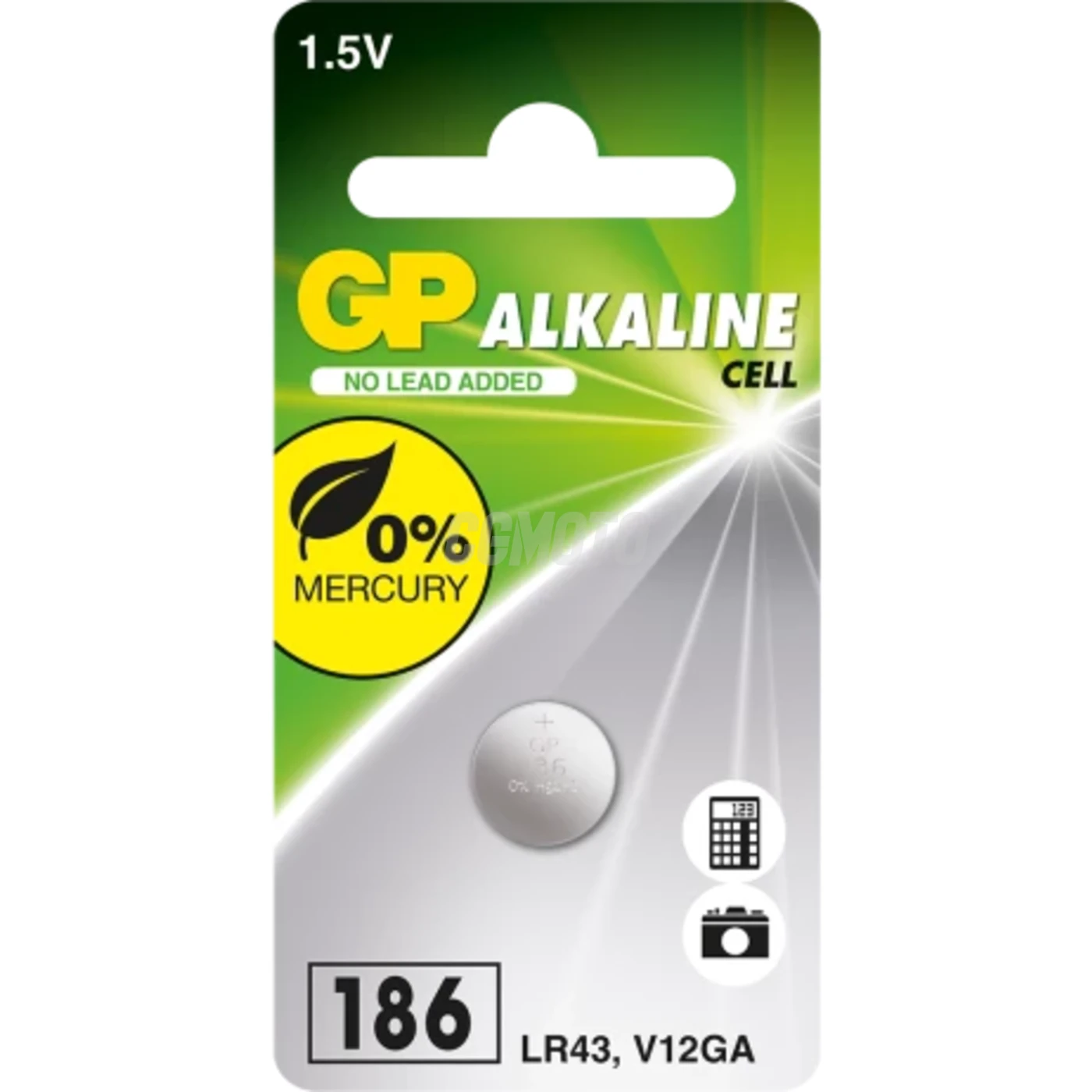 1 batteria a bottone alcalina LR43 1,5 V 