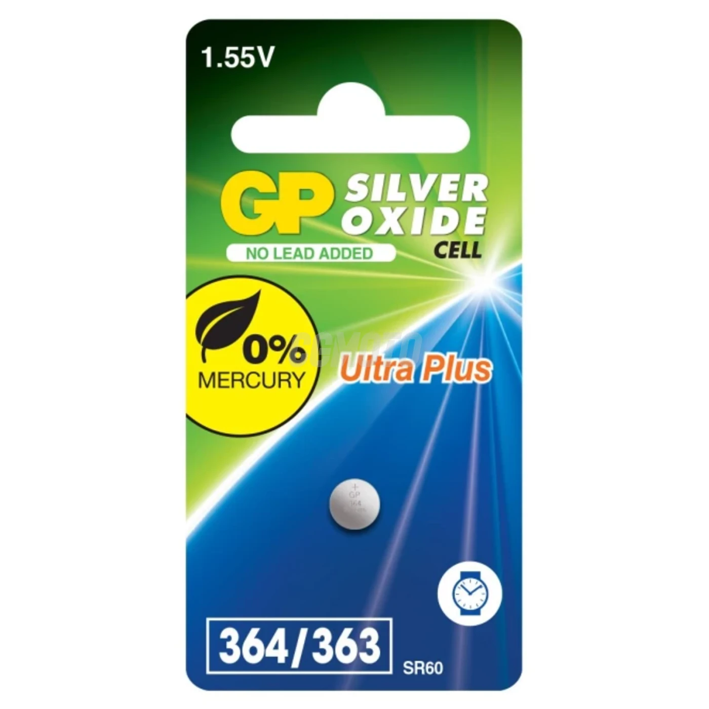 1 batteria a bottone all'ossido d'argento SR60 1,55 V Ultra Plus 