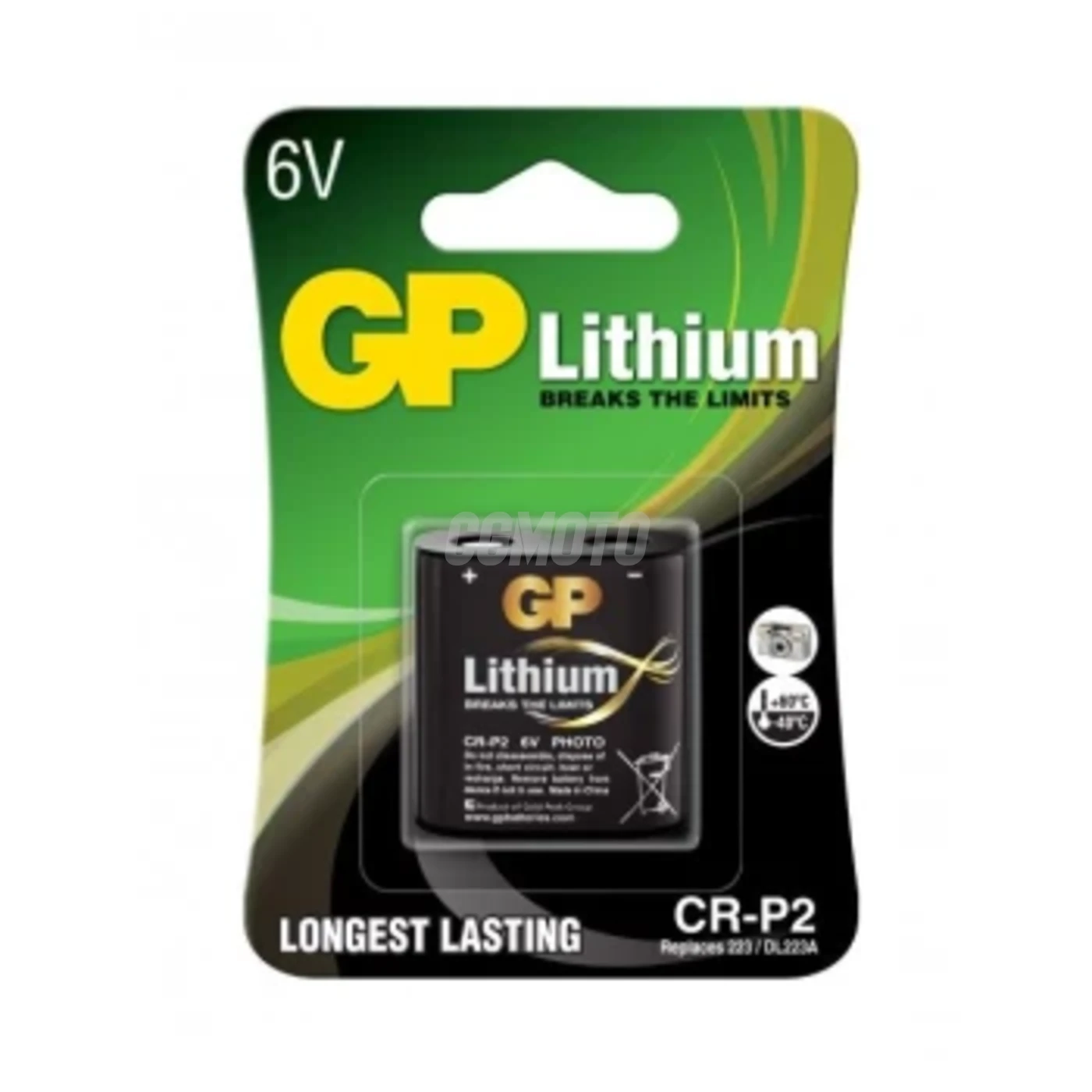 1 batteria al litio CR-P2 6 V 
