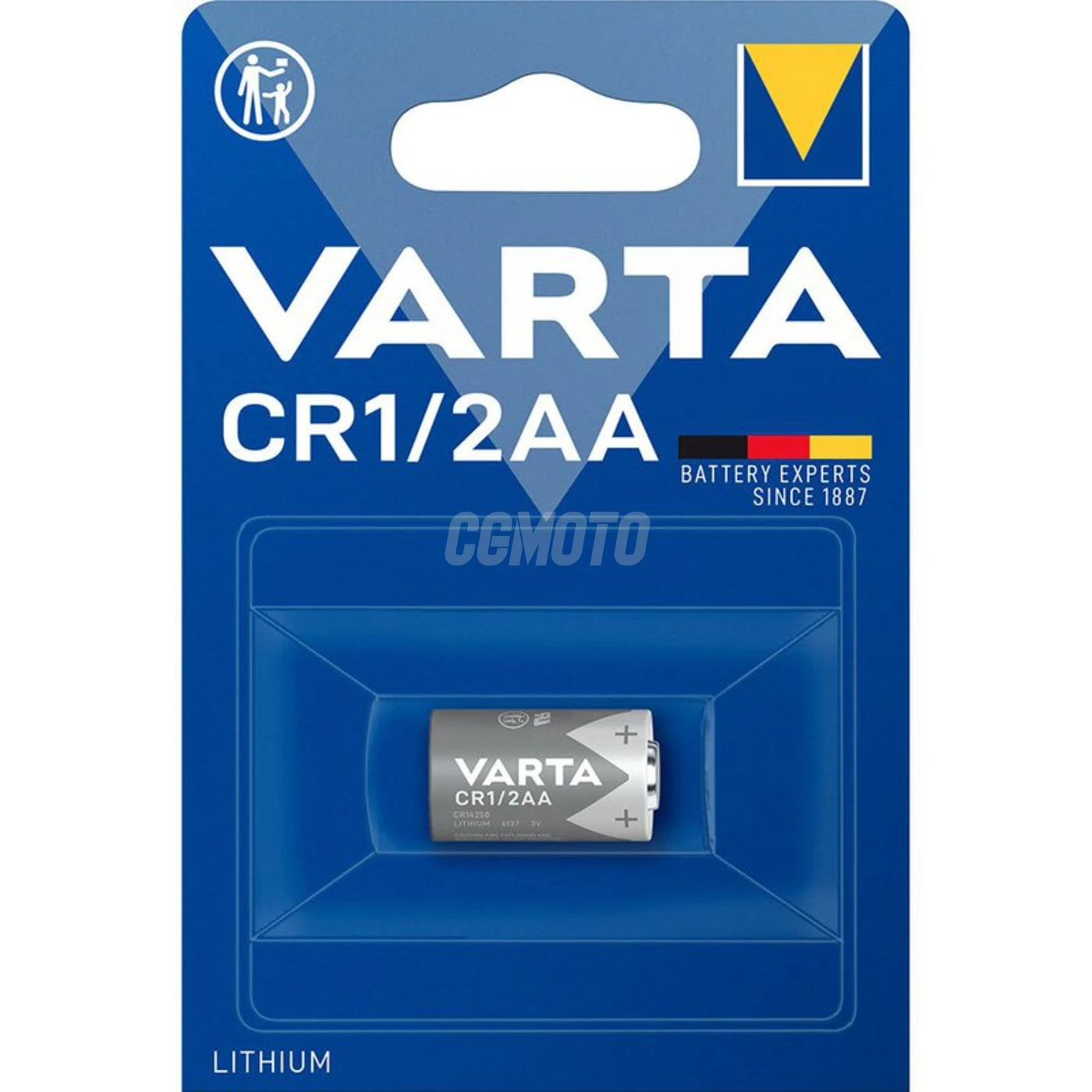 1 batteria al litio CR1/2 3 V 950mAh