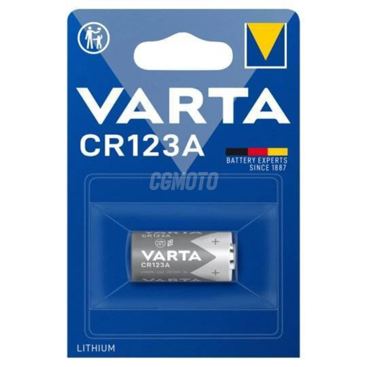 1 batteria al litio CR123 3 V 1430 mAh
