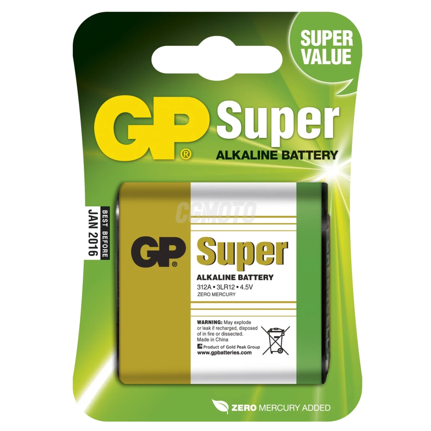 1 batteria alcalina 3LR12 4,5 V Super 