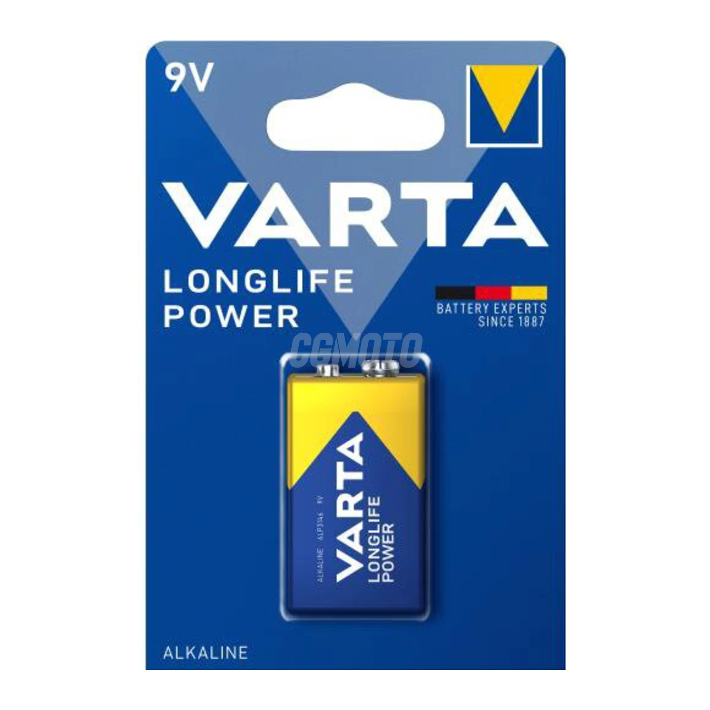 1 batteria alcalina 6LR61 9 V Longlife Power 550mAh