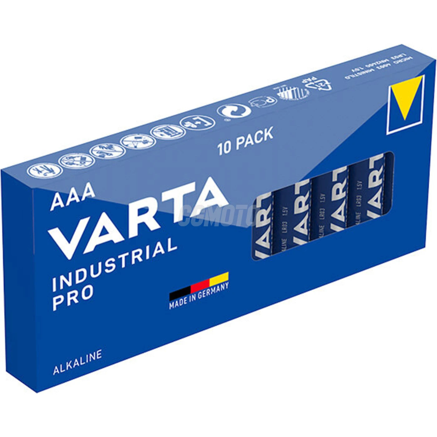 10 batterie alcaline LR03/AAA 1,5 V Industriel PRO 1250 mAh