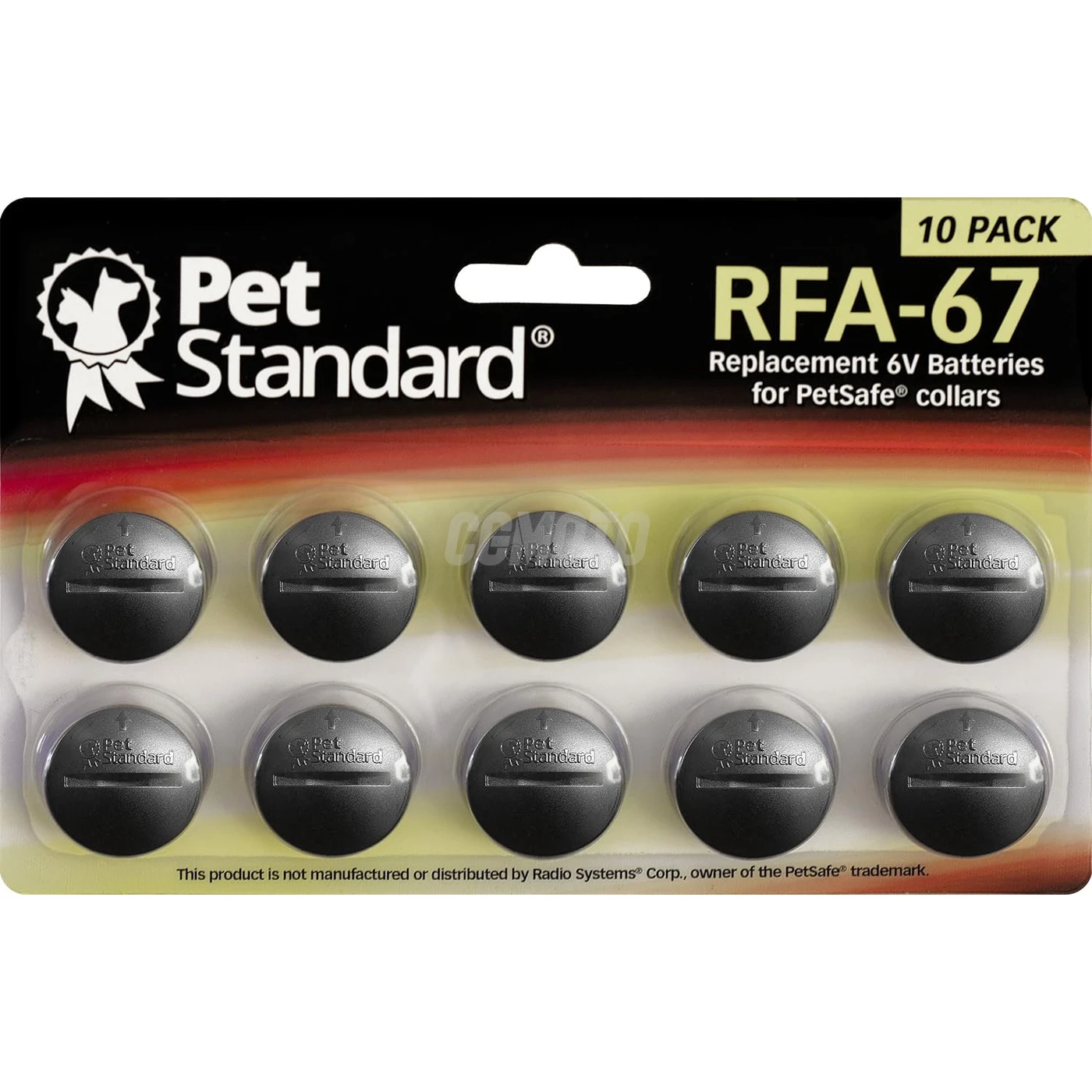 10 batterie per collare anti-abbaio RFA-67 6 V 