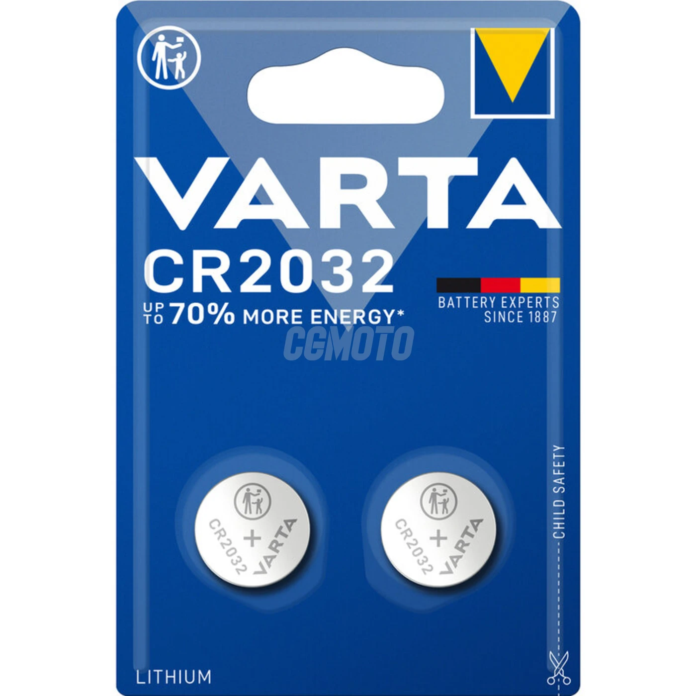 2 batteria a bottone al litio CR2032 3 V 