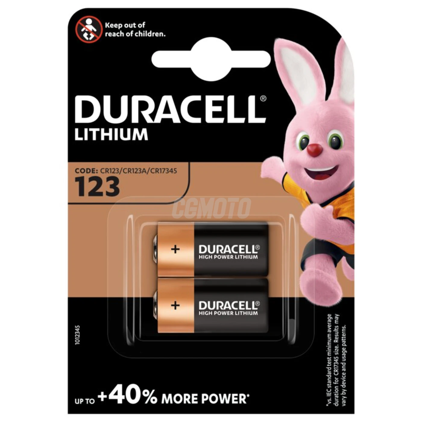 2 batterie al litio CR123 3 V 