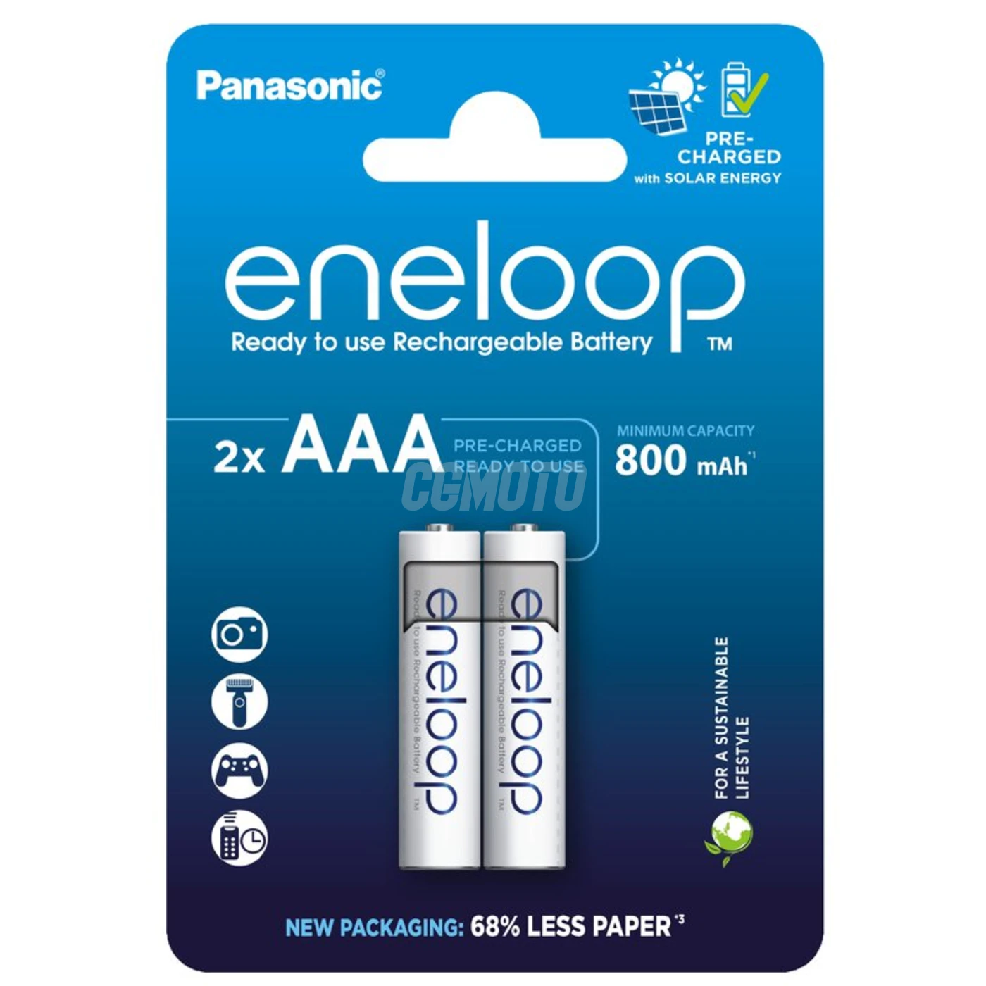 2 batterie ricaricabili NIMH AAA 1,2 V 800 mAh