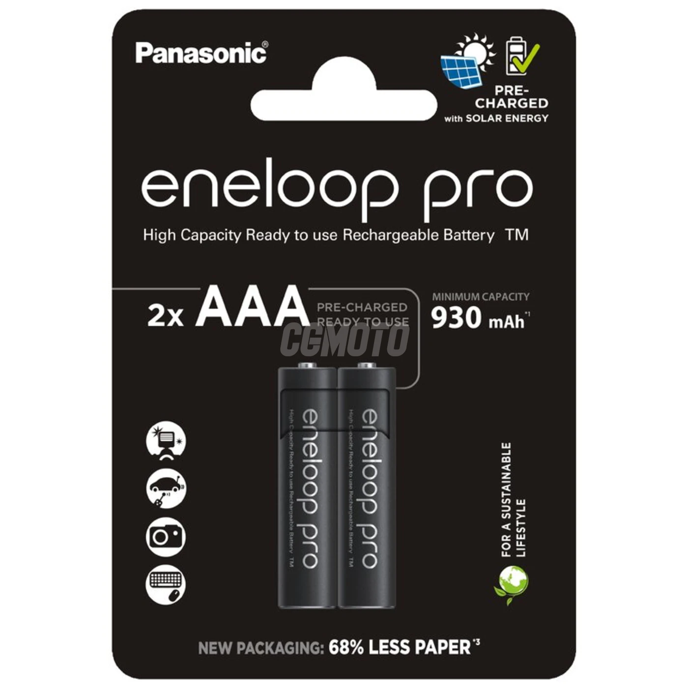 2 batterie ricaricabili NIMH AAA 1,2 V PRO 930 mAh