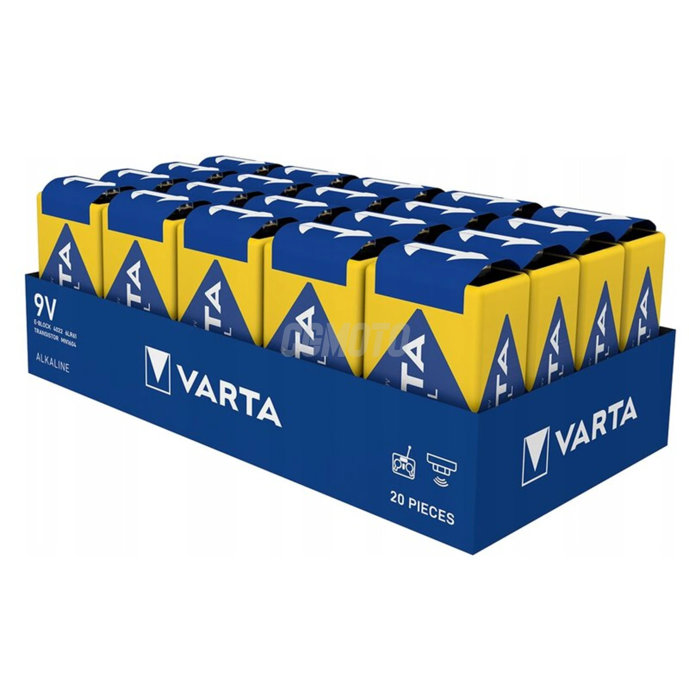 20 batterie alcaline 6LR61 9 V Industriel PRO 580mAh