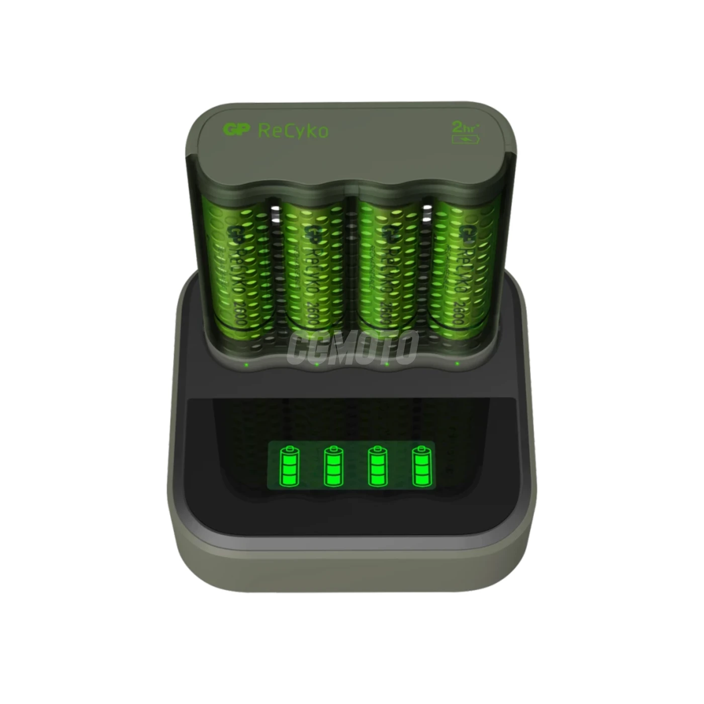 Caricatore rapido 2-4 ore M451 USB + 4 batterie AA 2600mAh + Dock D451