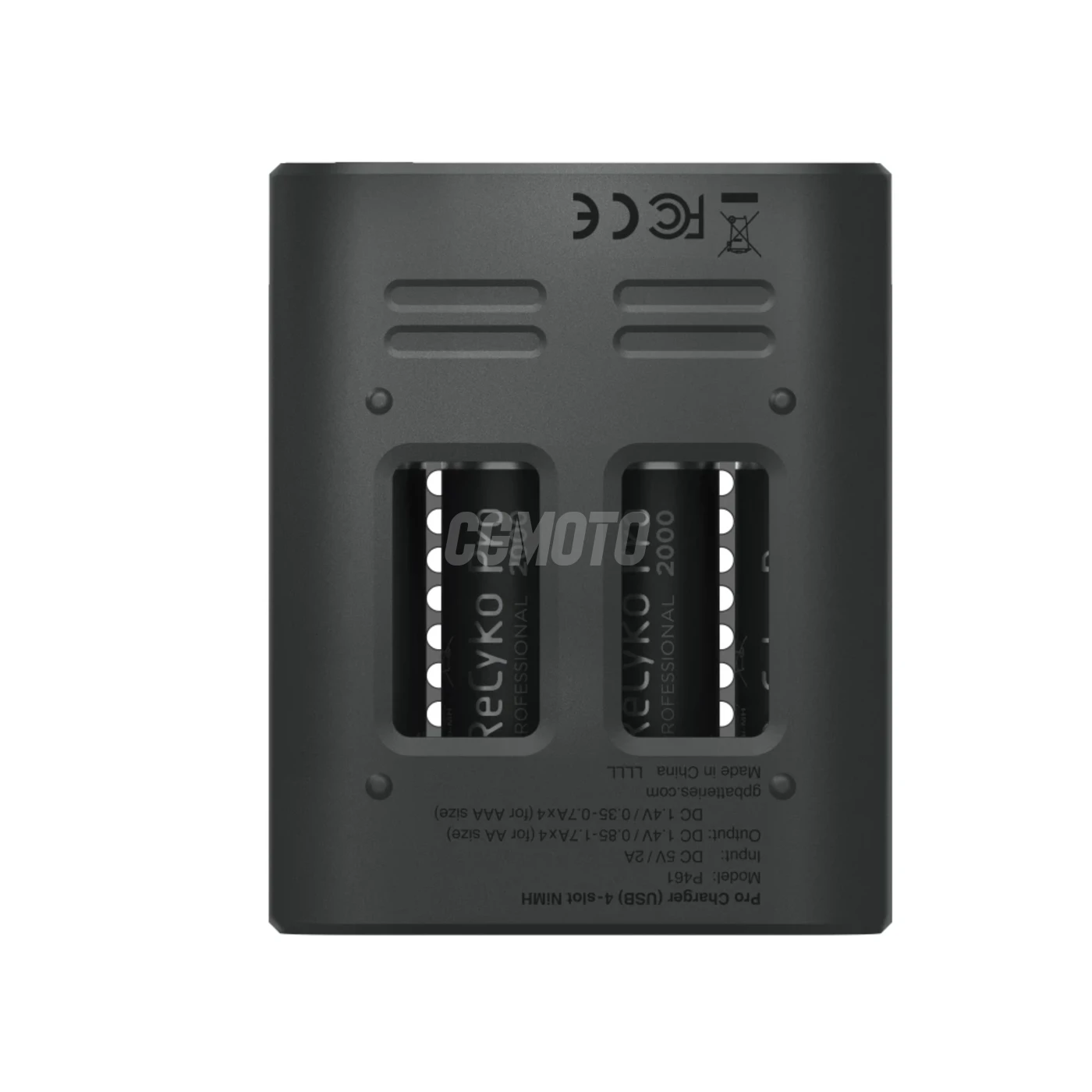 Caricabatterie USB veloce GP P461 + 4 batterie AA 2000mAh Pro