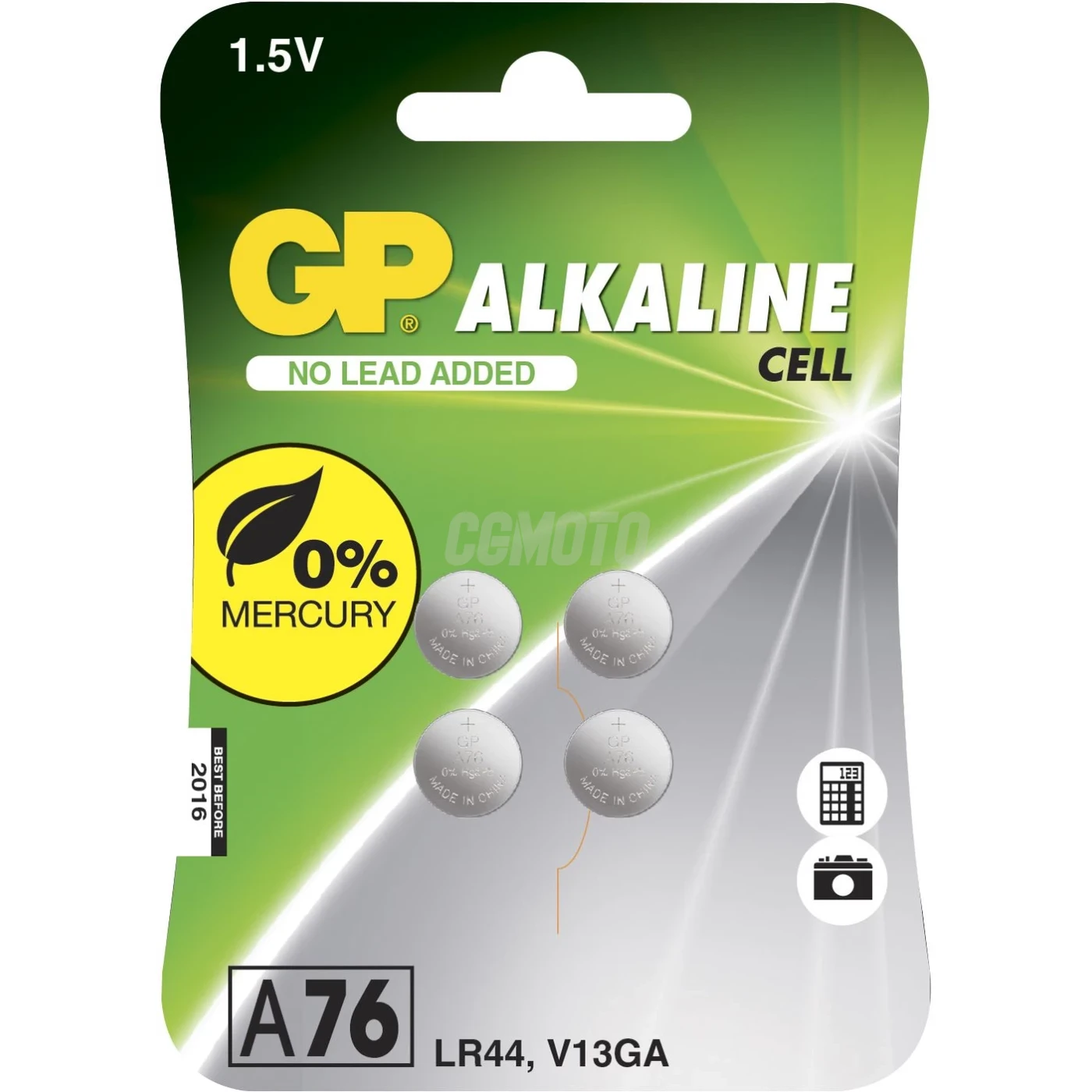 4 batterie a bottone alcalinass LR44 1,5 V 