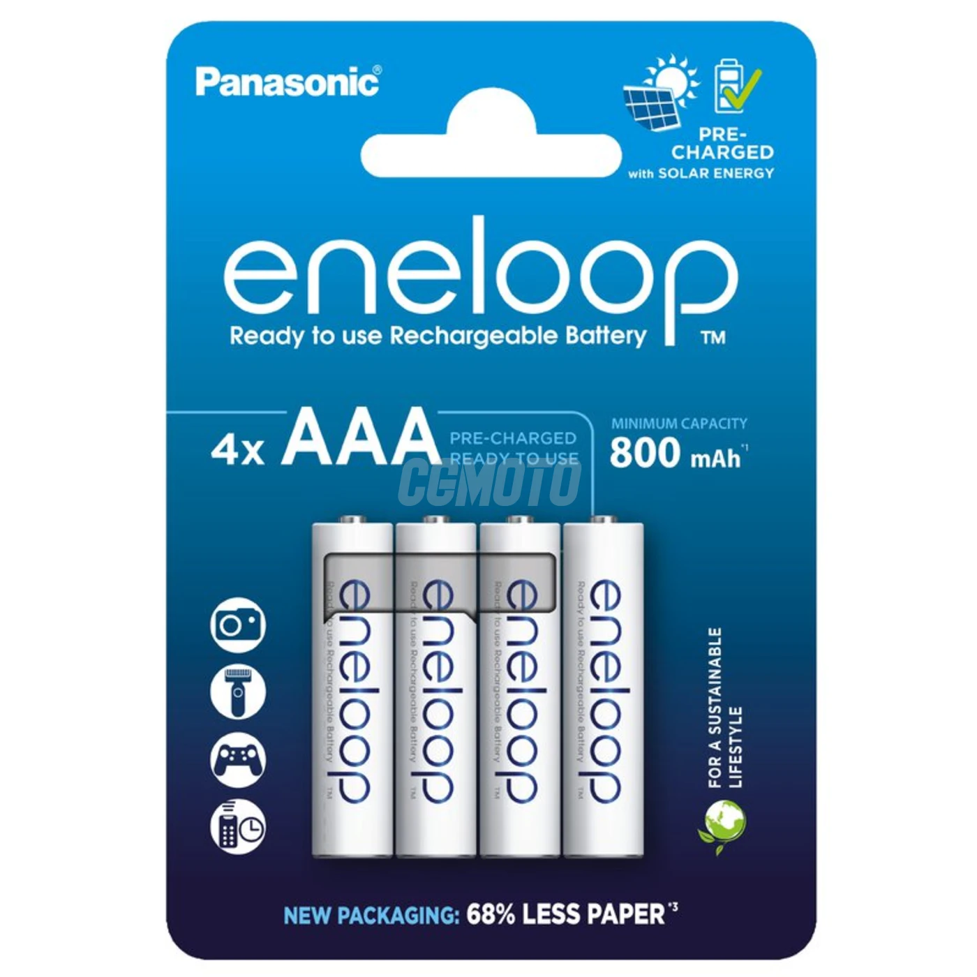 4 batterie ricaricabili NIMH AAA 1,2 V 800 mAh