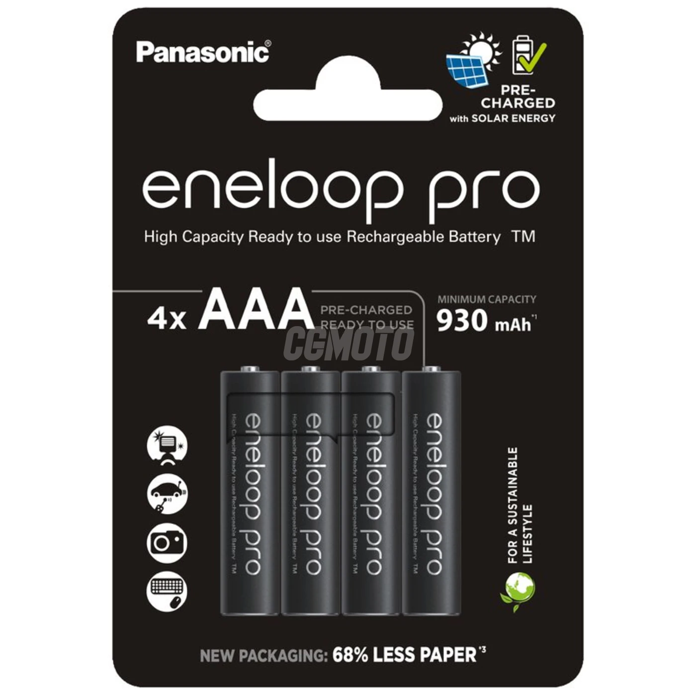 4 batterie ricaricabili NIMH AAA 1,2 V PRO 930 mAh