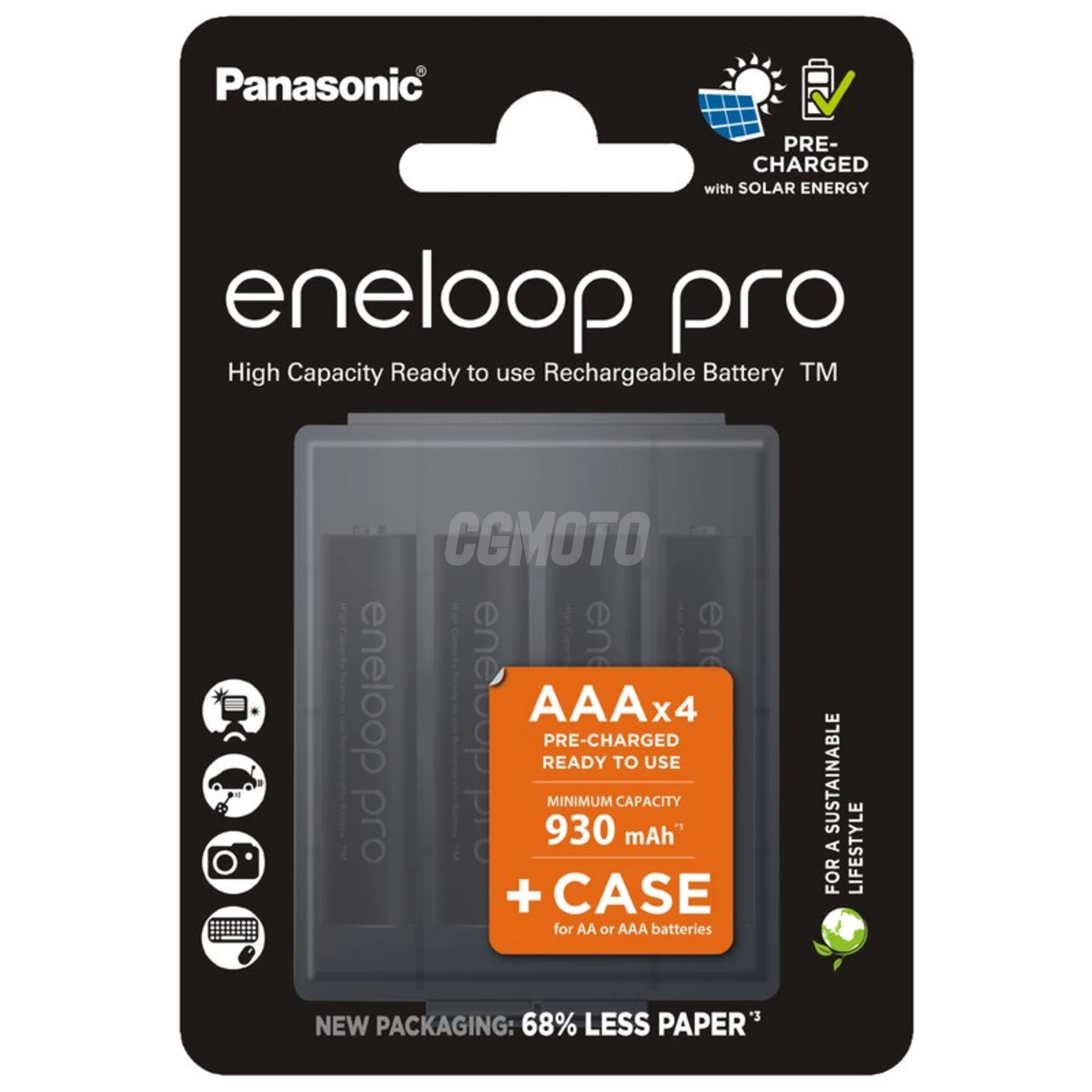 4 batterie ricaricabili NIMH AAA 1,2 V PRO 930 mAh