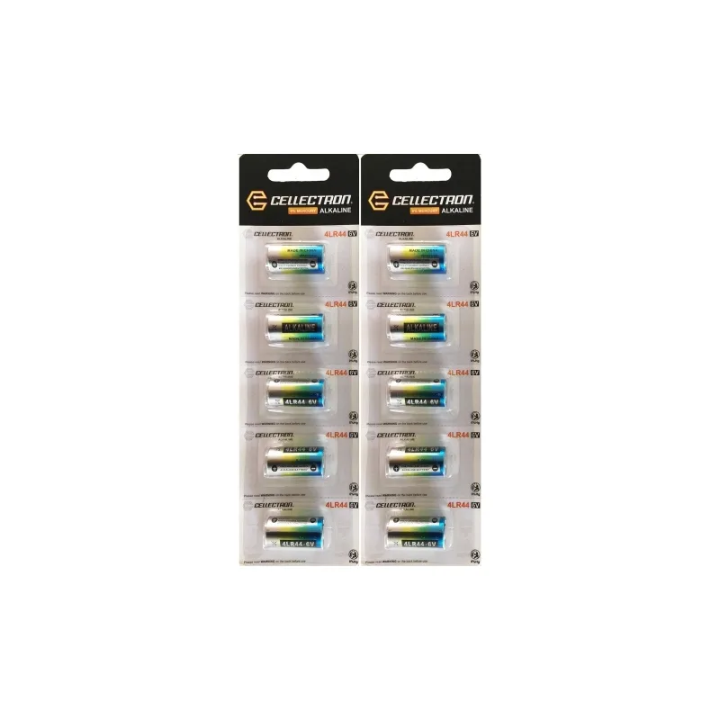 4LR44 10 Piles Alcaline A544 / PX28 4LR44 6V Cellectron