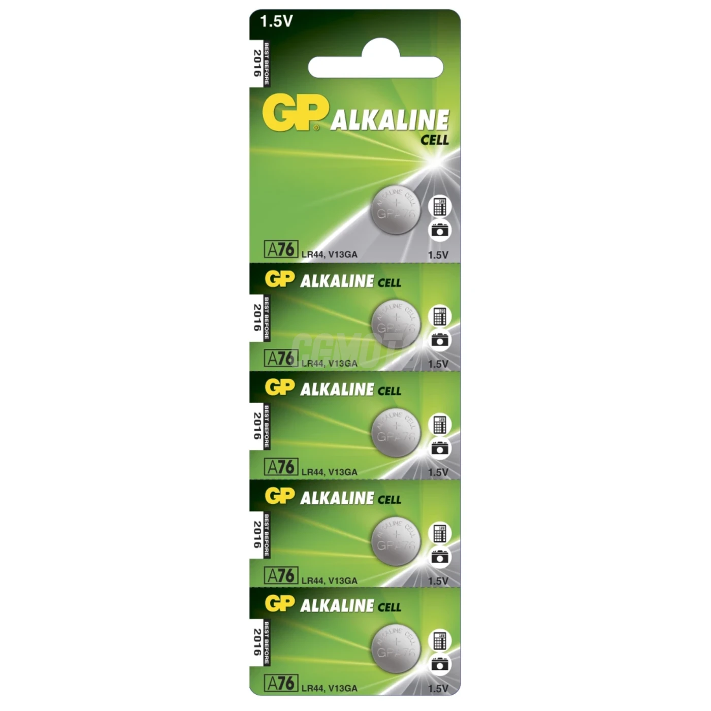 5 batterie a bottone alcalinass LR44 1,5 V 