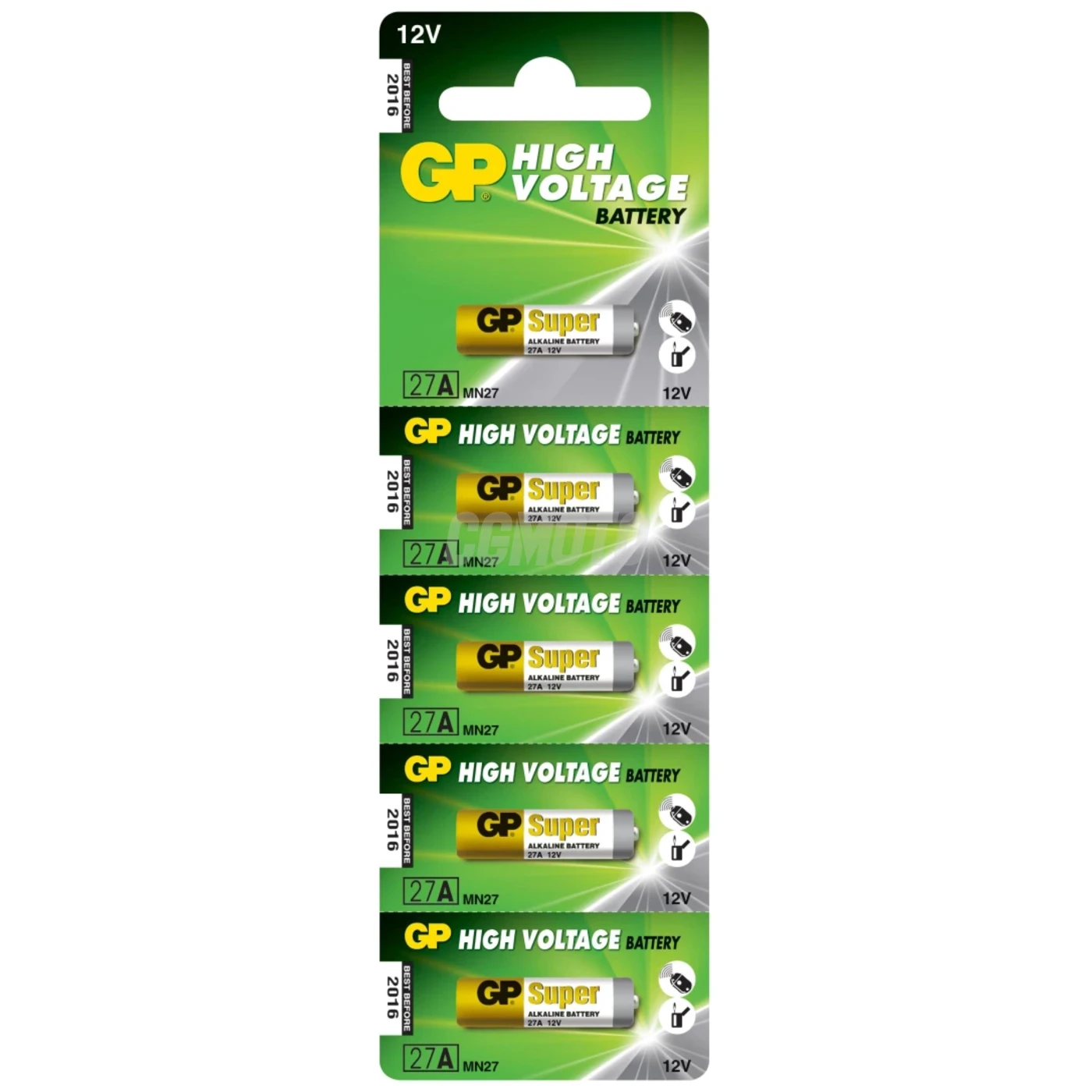 5 batterie alcaline 27 A 12 V Super 