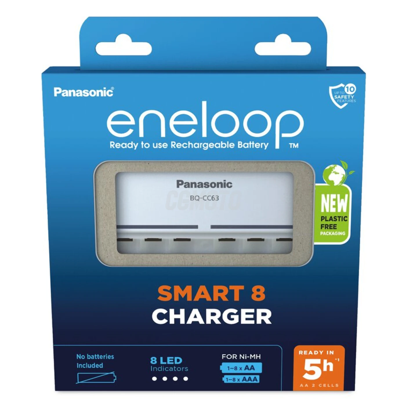 Chargeur de batterie ricaricabile Ni-MH Panasonic Eneloop BQ-CC63 EKO