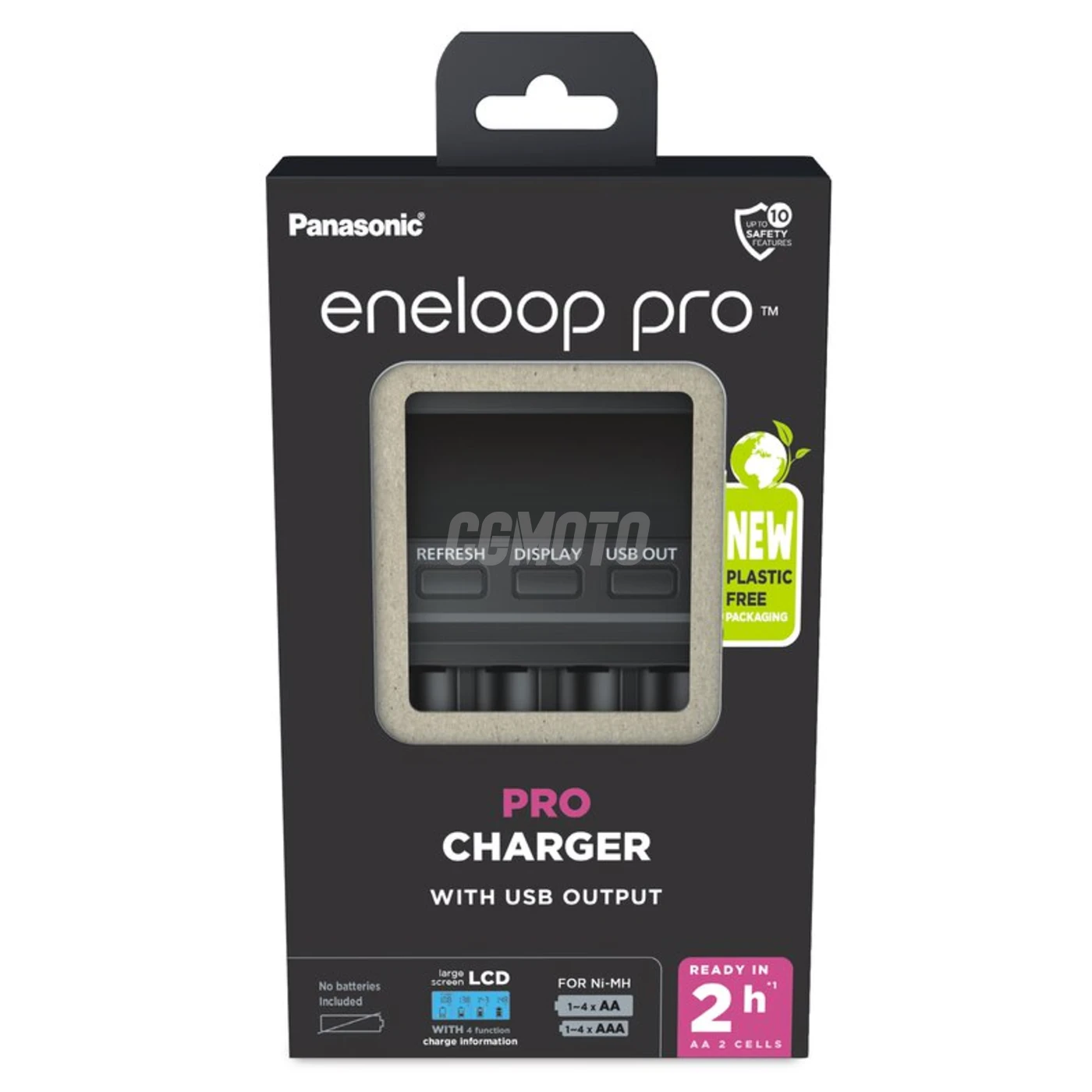 Chargeur de batterie ricaricabile NI-MH Panasonic Eneloop BQ-CC65 EKO 