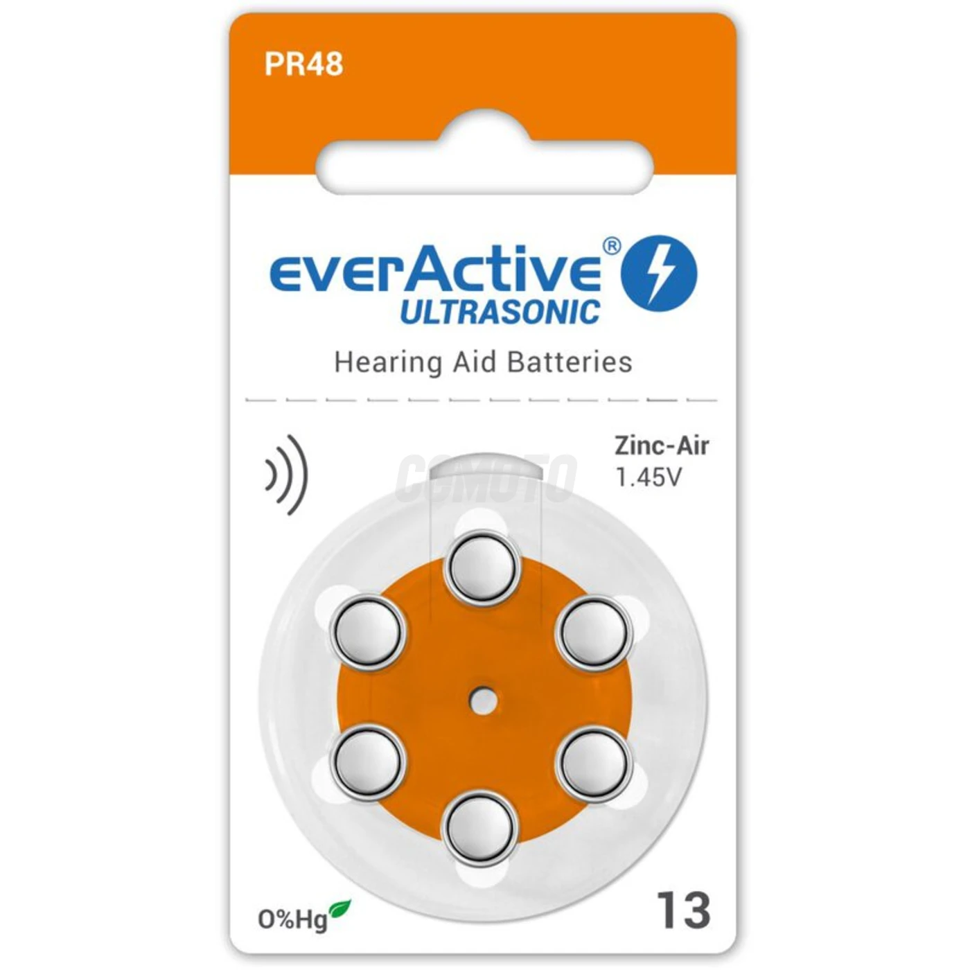 6 batterie acustiche zinco-aria 13 1,45 V Ultrasonic 