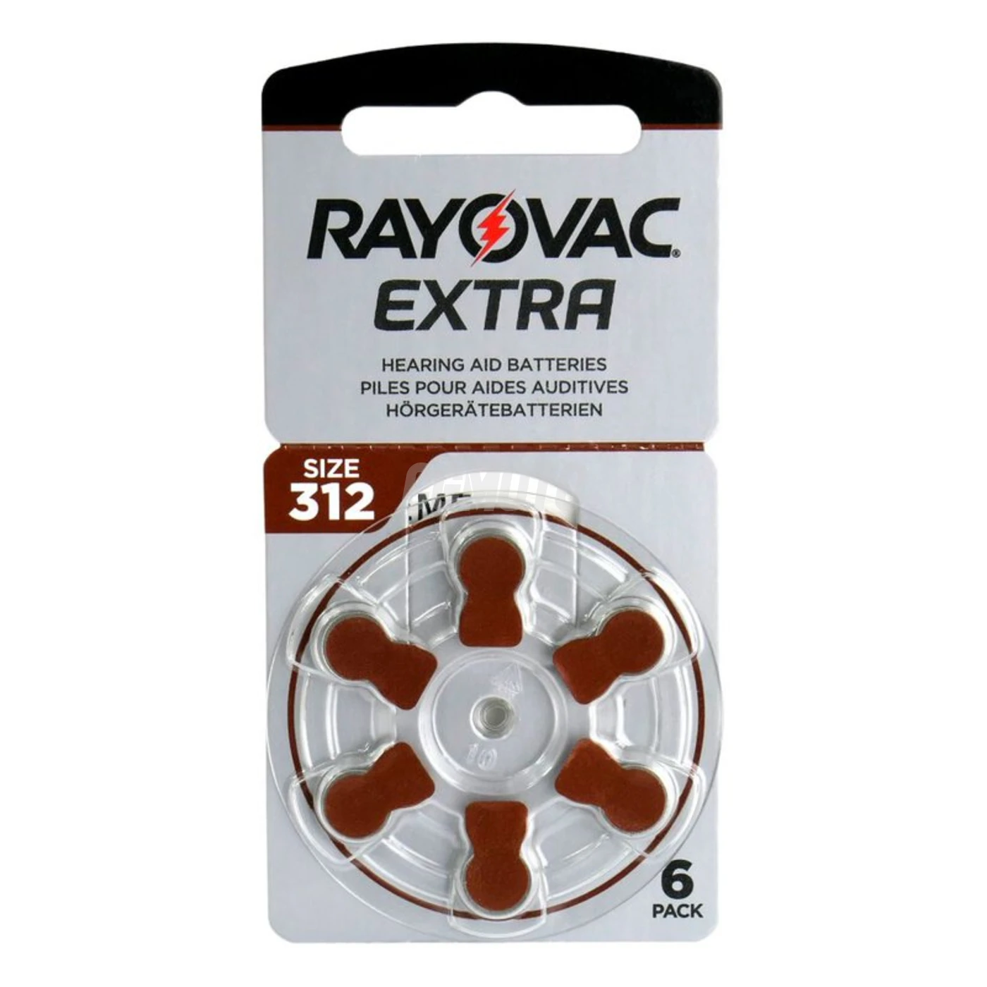 6 batterie acustiche zinco-aria 312 1,45 V Extra 