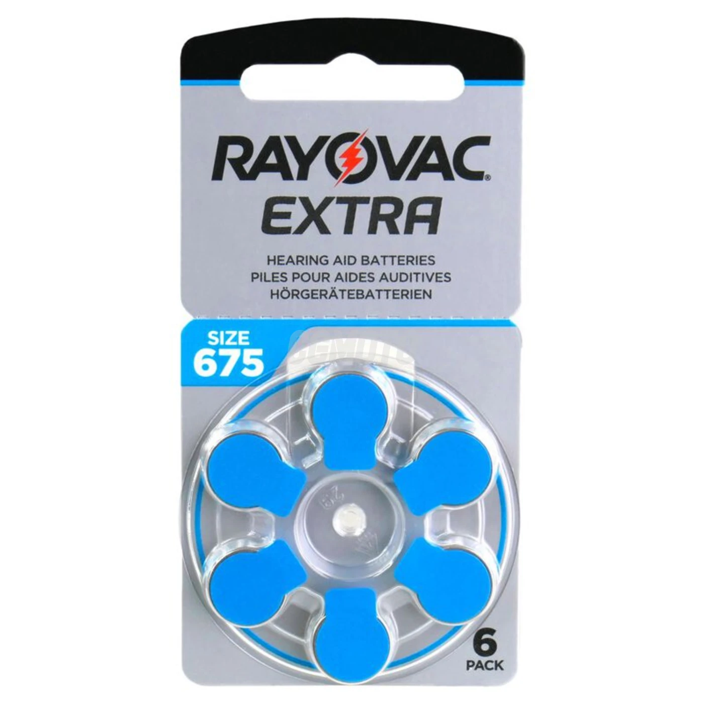 6 batterie acustiche zinco-aria 675 1,45 V Extra 