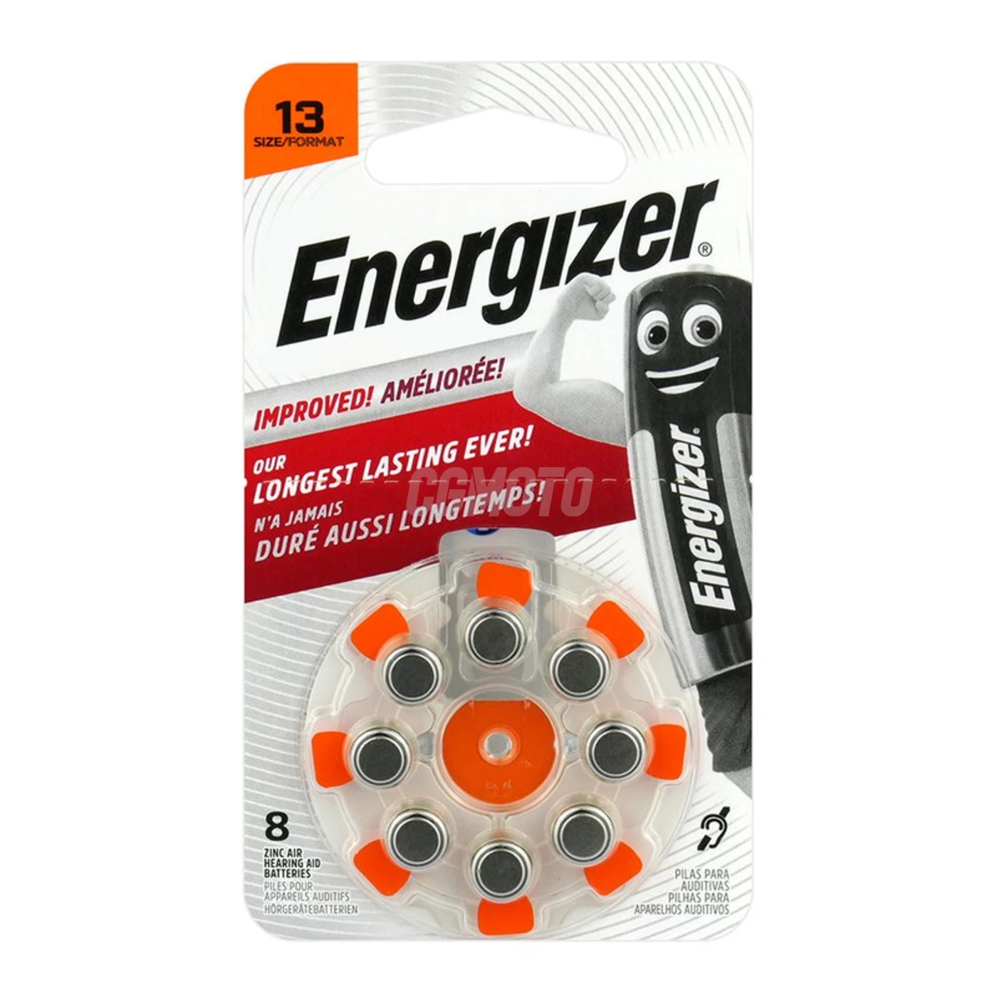 8 batterie acustiche zinco-aria 13 1,45 V 