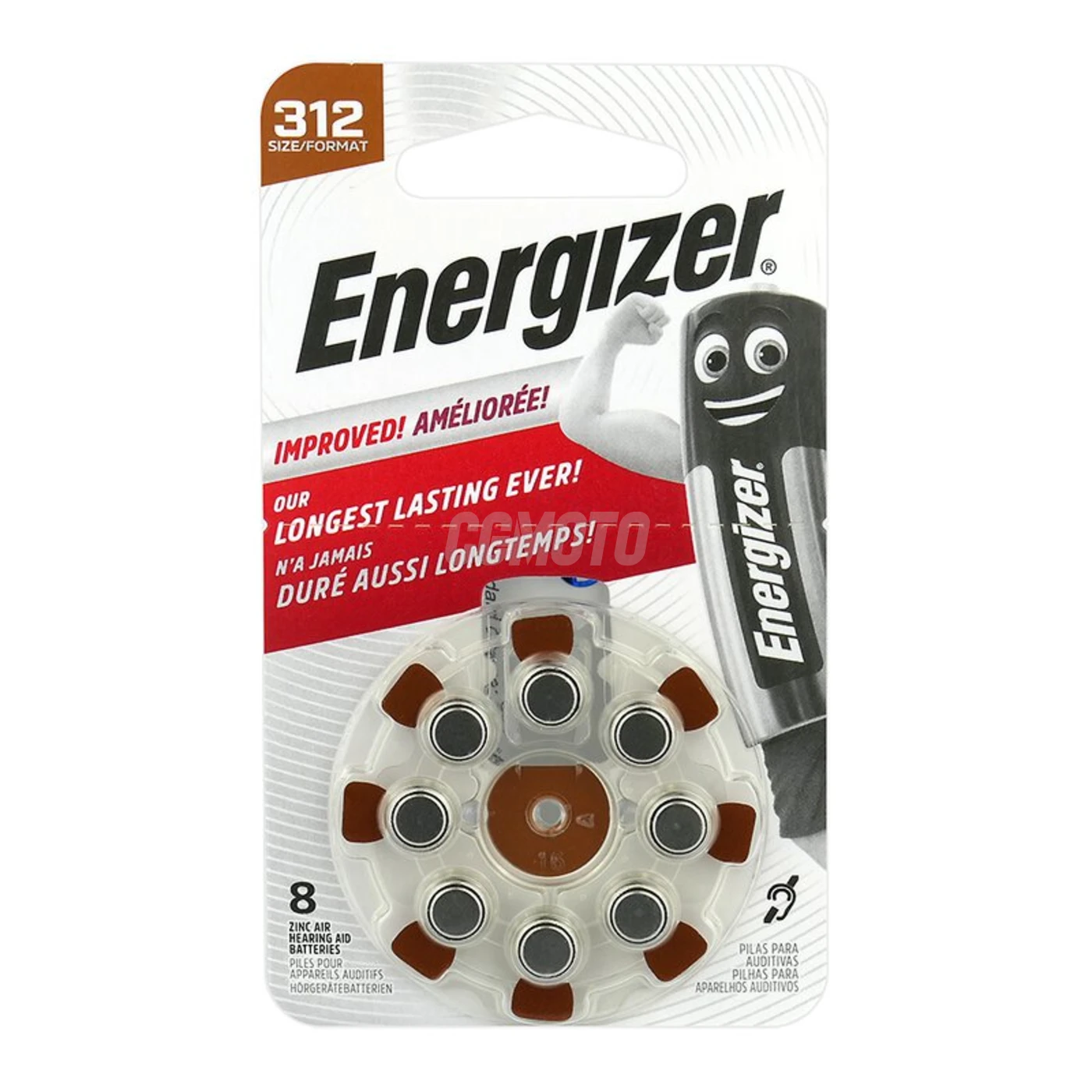 8 batterie acustiche zinco-aria 312 1,45 V 