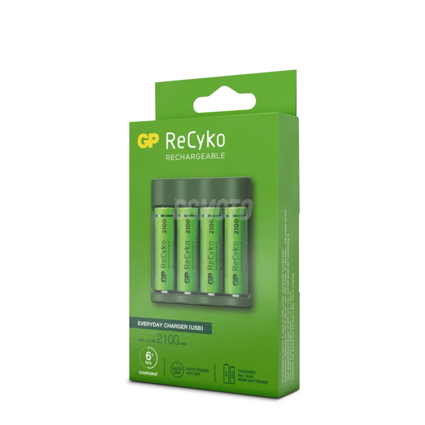 Caricabatterie 6 ore GP B421 (USB) + 4 batterie NiMH AA 2000 mAh