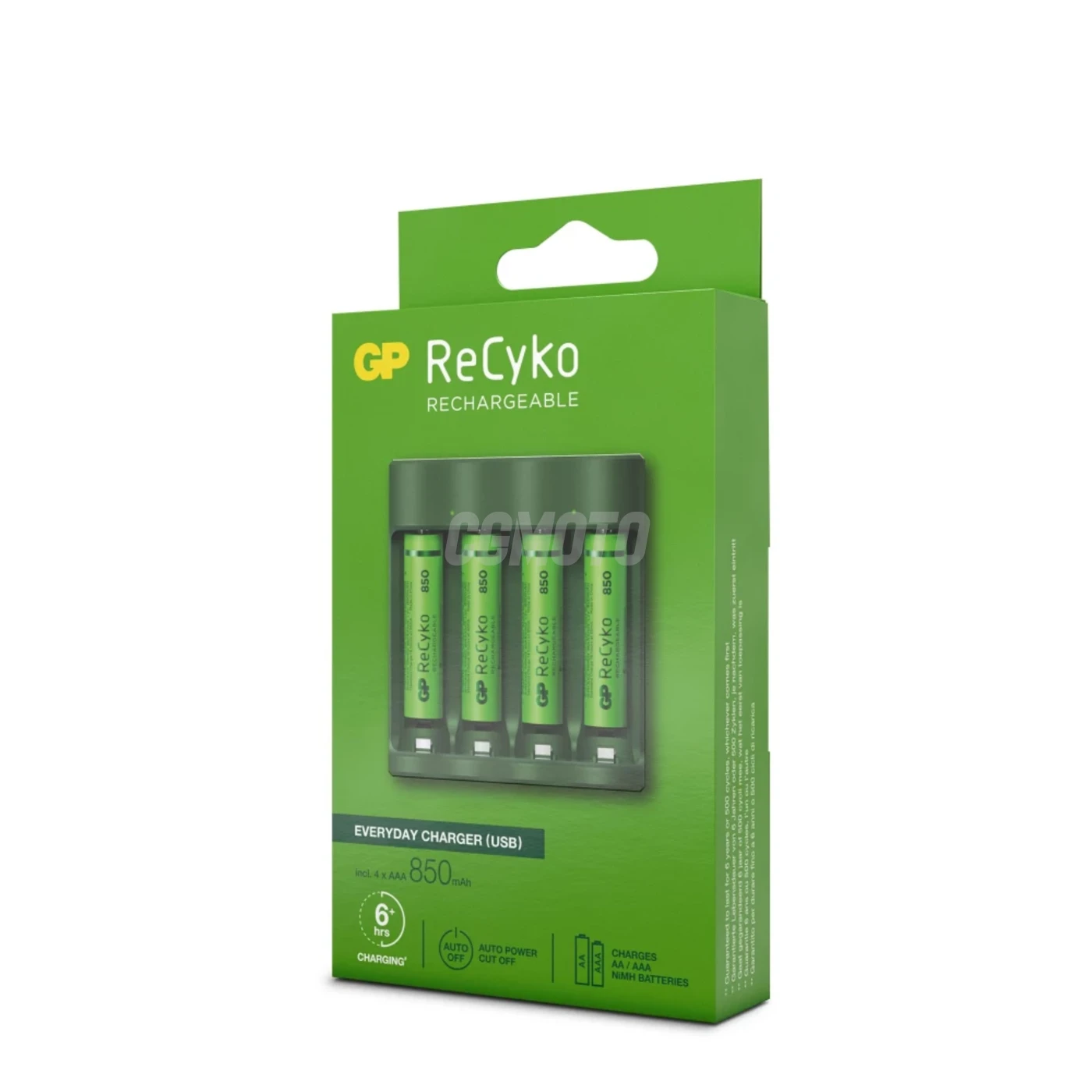 Caricabatterie 6 ore GP B421 (USB) + 4 batterie NiMH AAA 850 mAh