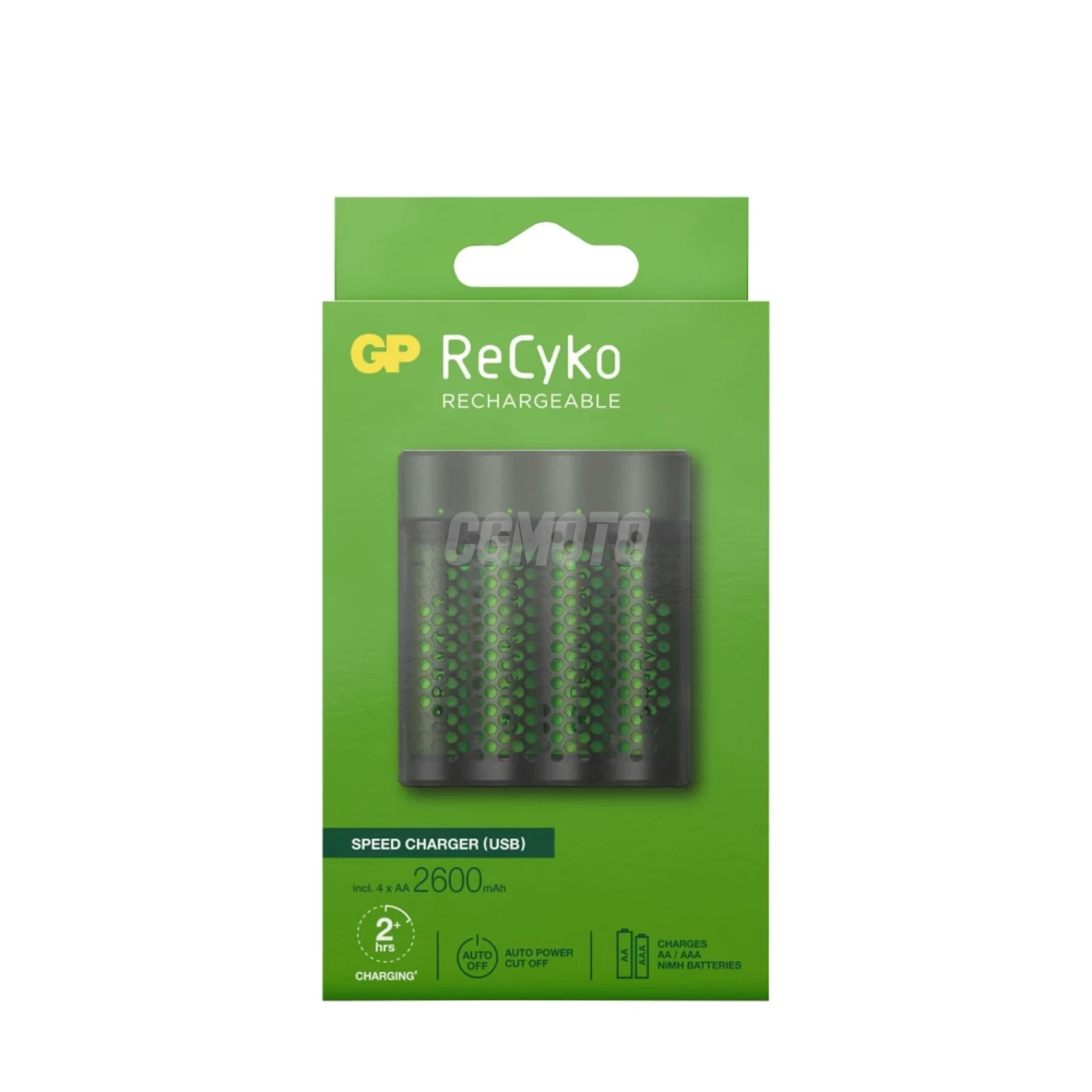 Caricabatterie rapido 2-4 ore M451 USB + 4 batterie NiMH AA  2600 mAh