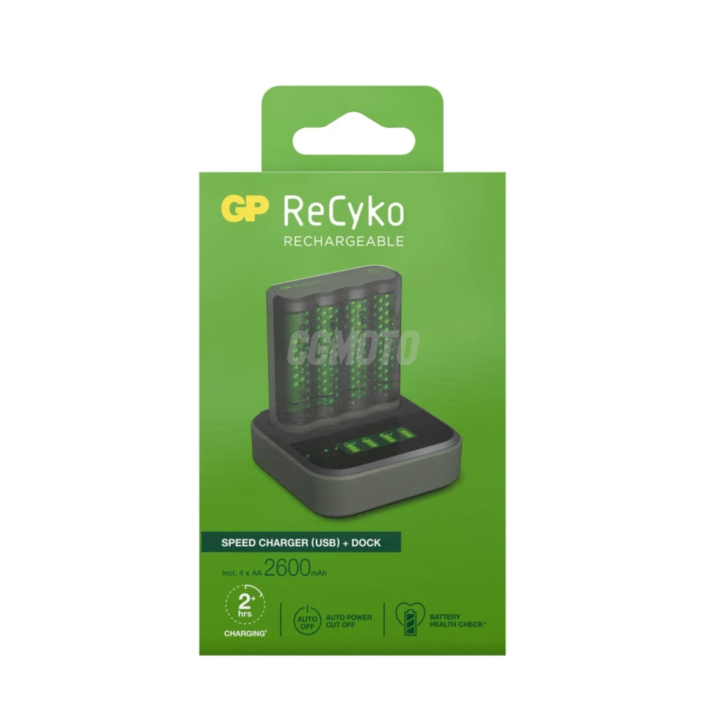 Caricabatterie rapido 2-4 ore M451 USB + 4 batterie NiMH AA  2600 mAh + stazione D451
