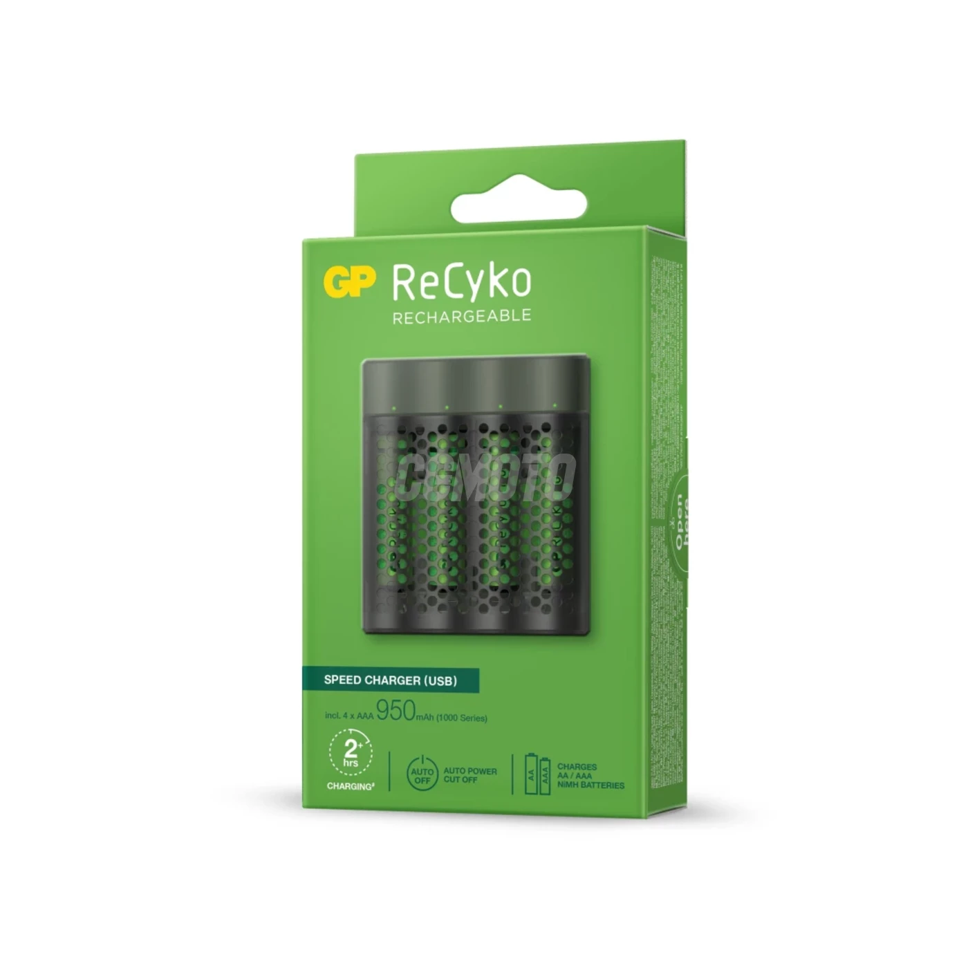 Caricabatterie rapido 2-4 ore M451 USB + 4 batterie NiMH AAA  950 mAh