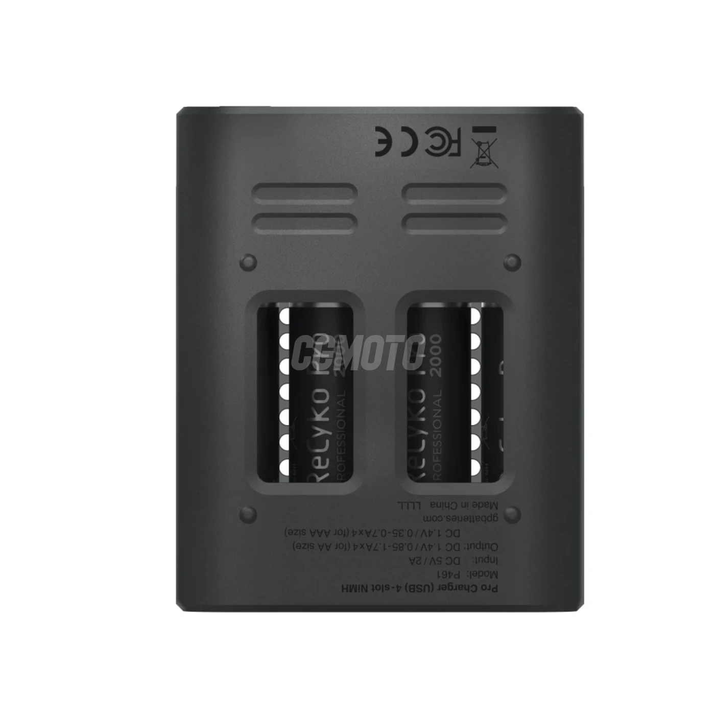 Caricabatterie rapido USB GP P461  + 4 batterie NiMH AA 2000 mAh Pro