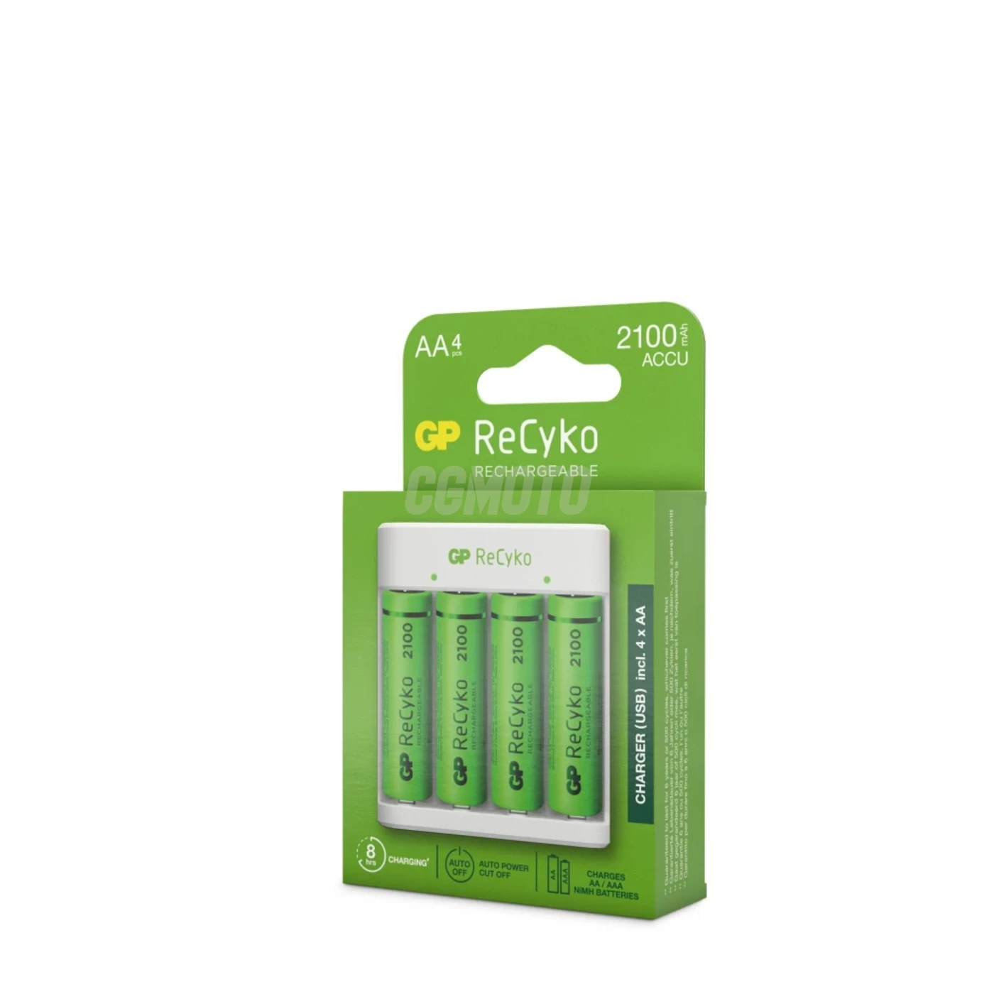 Caricabatterie standard GP E411 + 4 batterie NiMH AA 2000 mAh