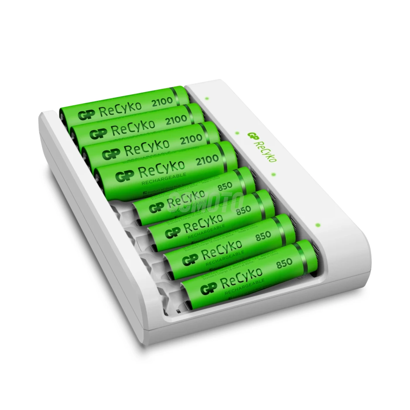 Caricabatterie standard GP E811 + 8 batterie NiMH 4xAA 2100mAh + 4xAAA 850mah