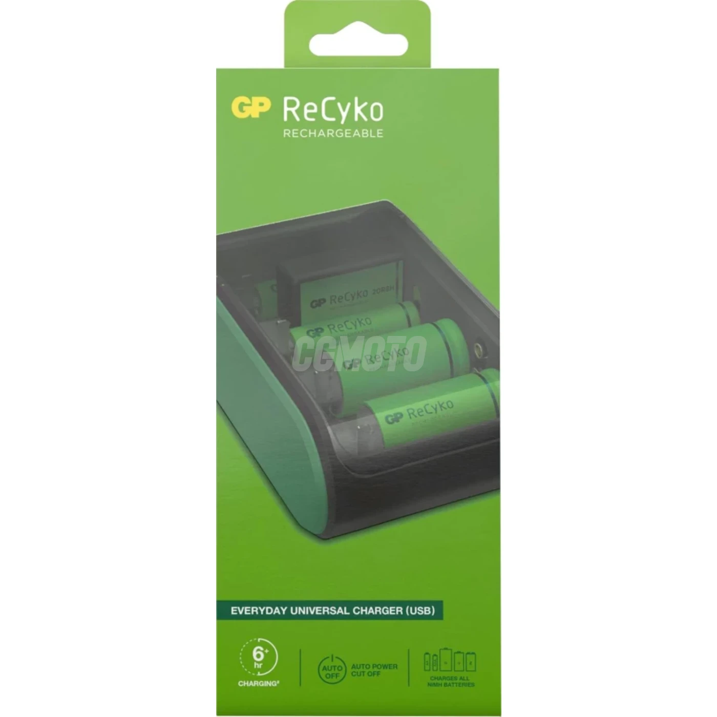 Caricabatterie universale GP B631 Recharge : AA / AAA / C / D / 9V NiMH - batterie non incluse