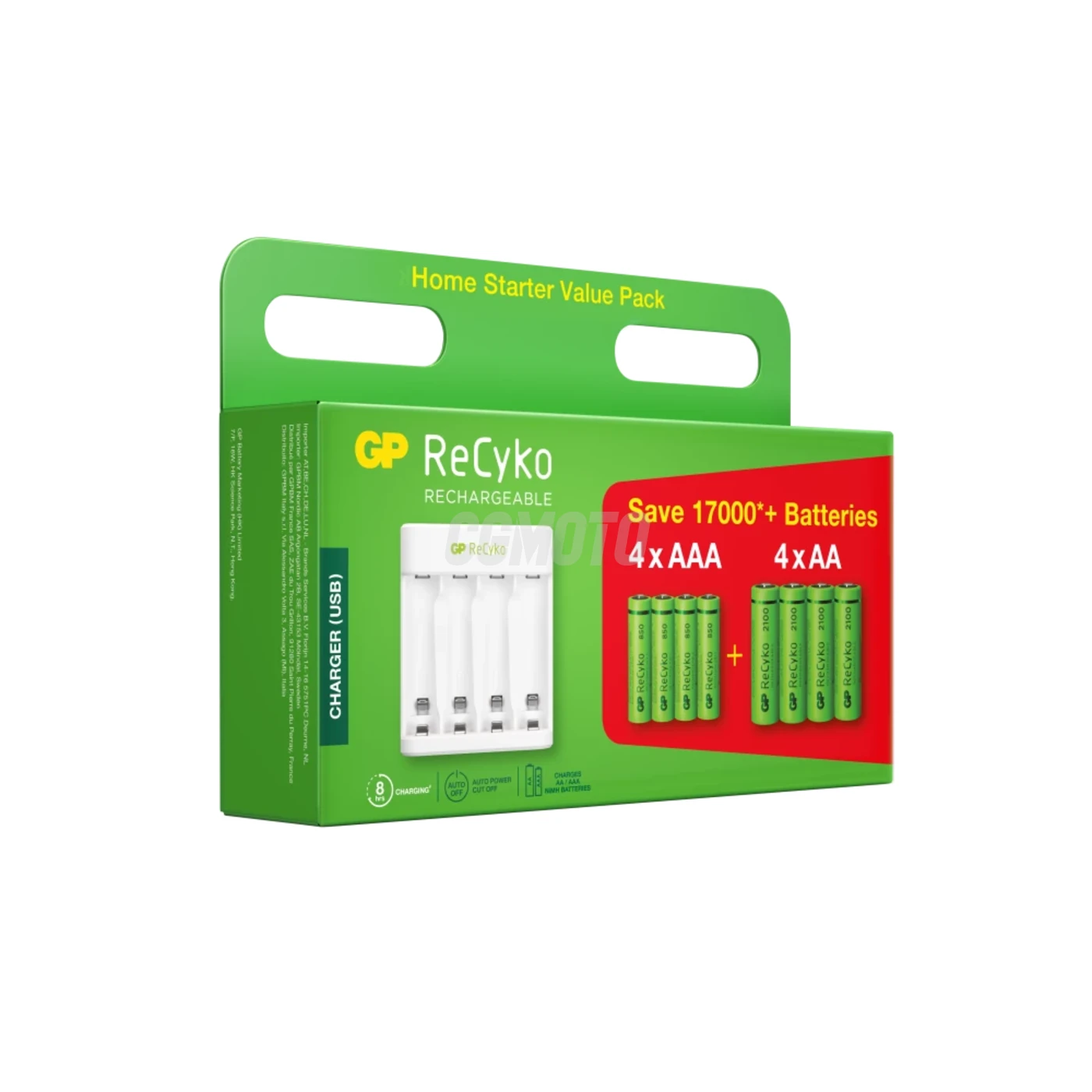 Display : Caricabatterie E411 + 4xAA 2100mAh + 4xAAA 800mah
