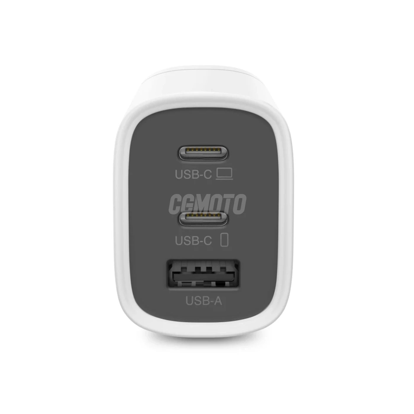 GaN Walladapter 2xUSB-C + 1xUSB-A 65W + câble USB-C 2m - 100W