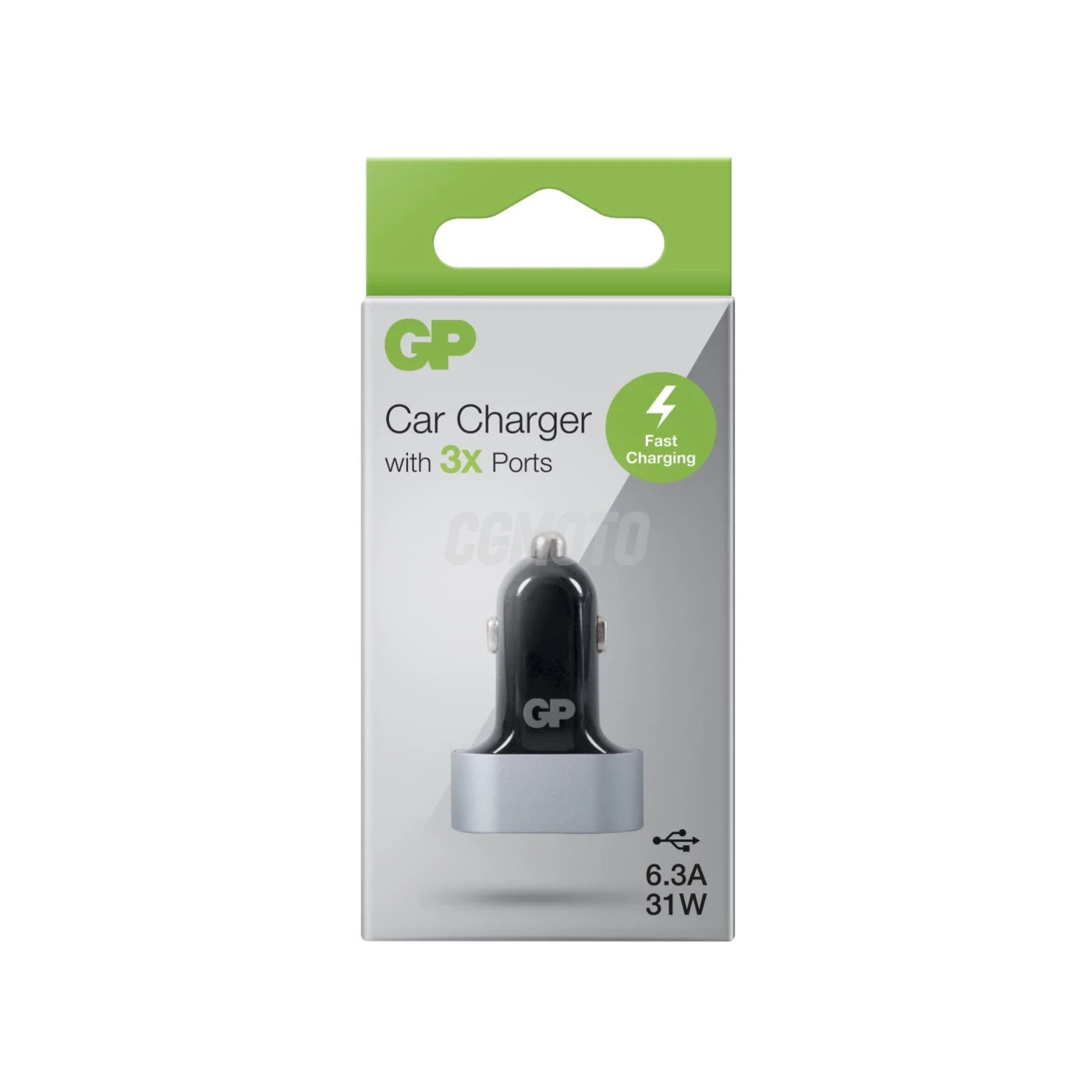 GP Chargeur voiture CC61 - USB - 2 ports USB 2 4A + 1 port USB 1 5A